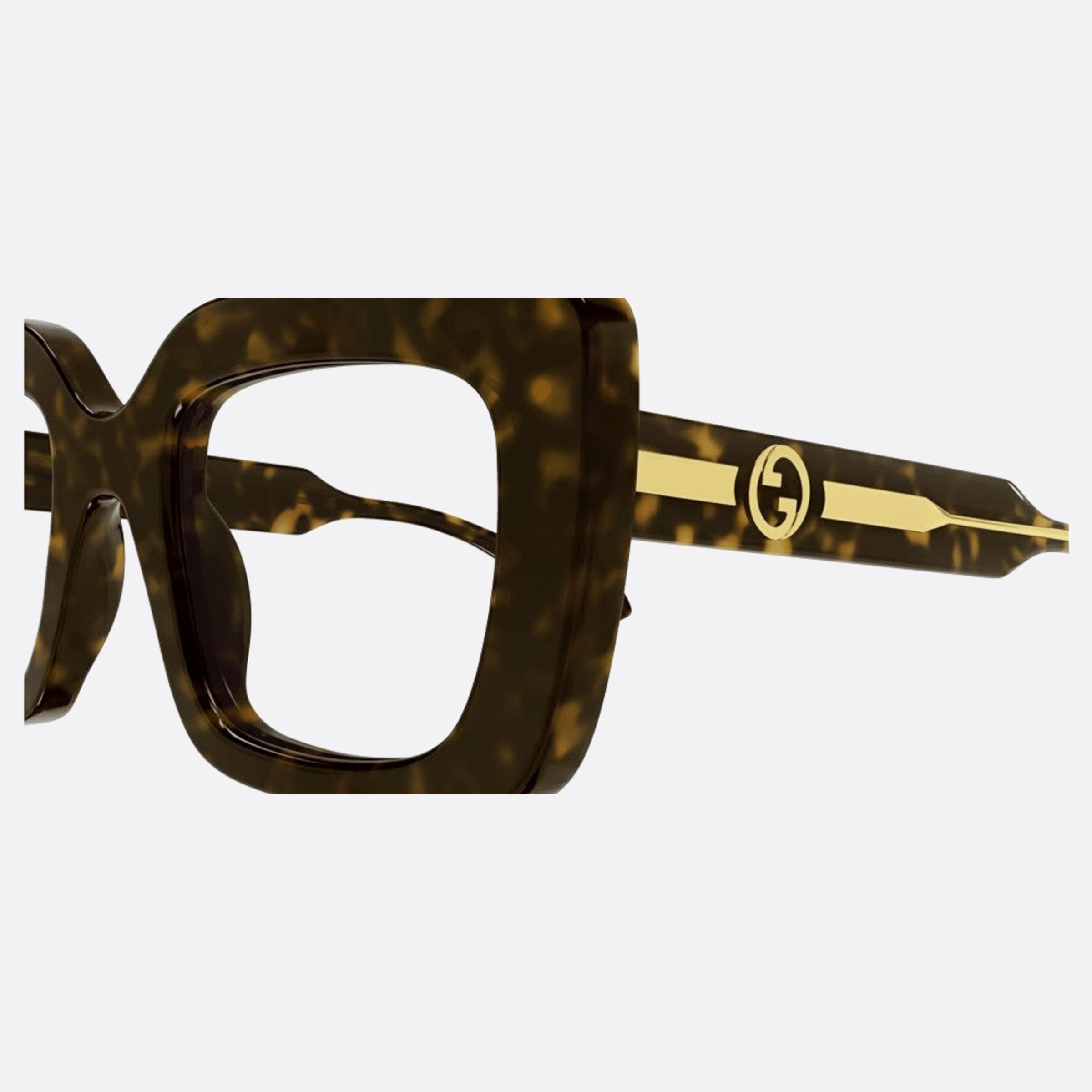 Gucci 49mm Havana Squared Woman Eyeglasses - Detail View