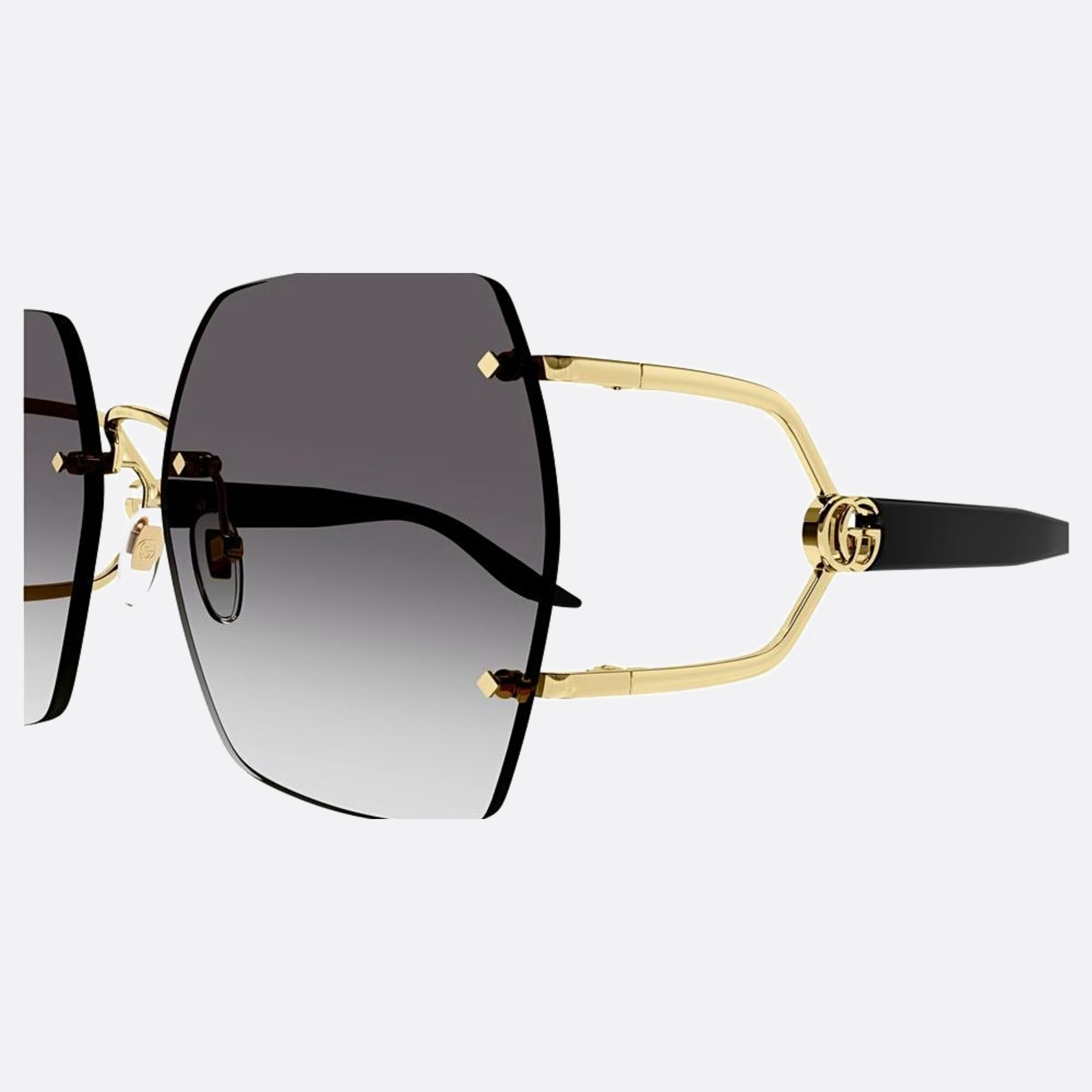 Gucci 62mm Black Oversize Woman Sunglasses - Detail View