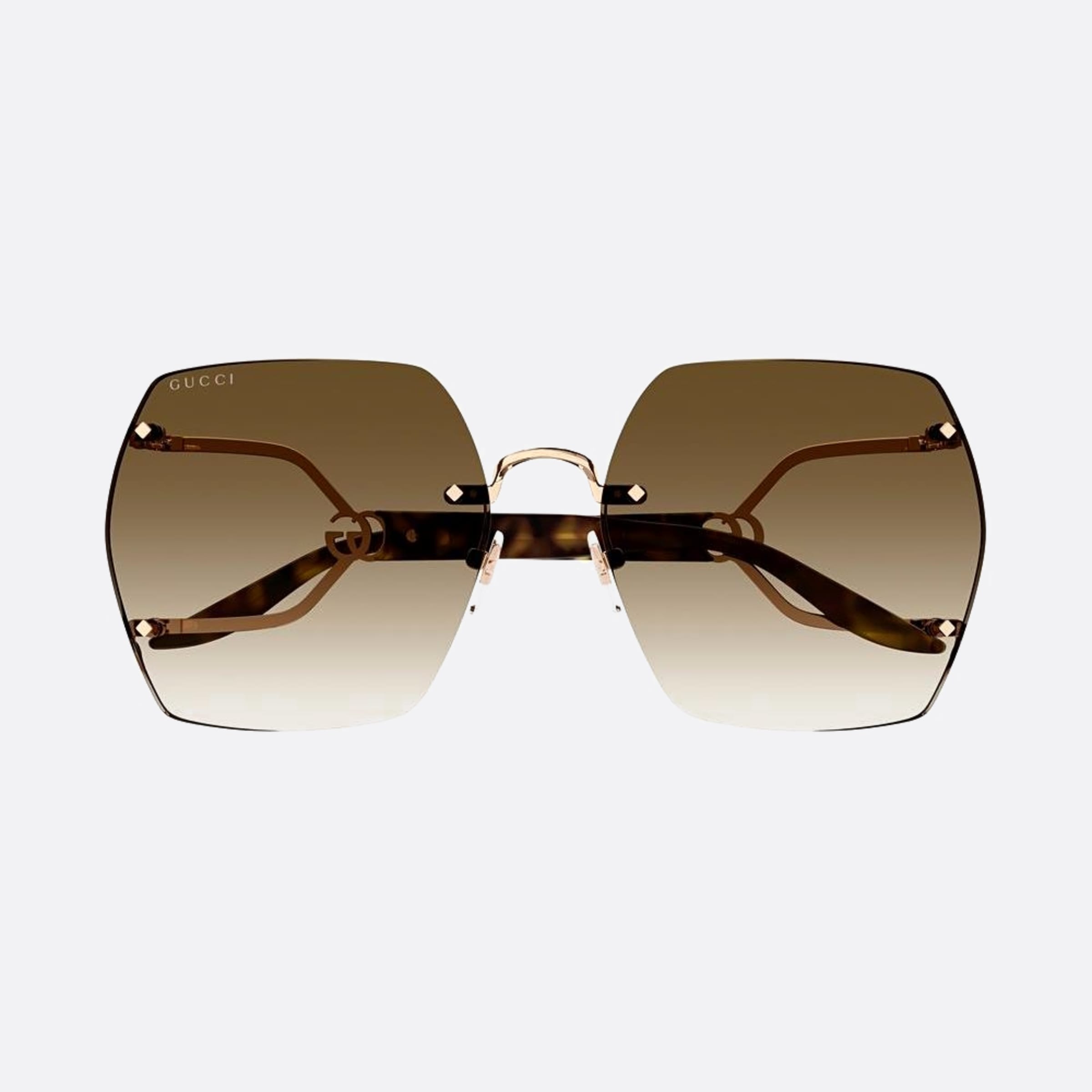 Gucci 62mm Havana Oversize Woman Sunglasses - Detail View