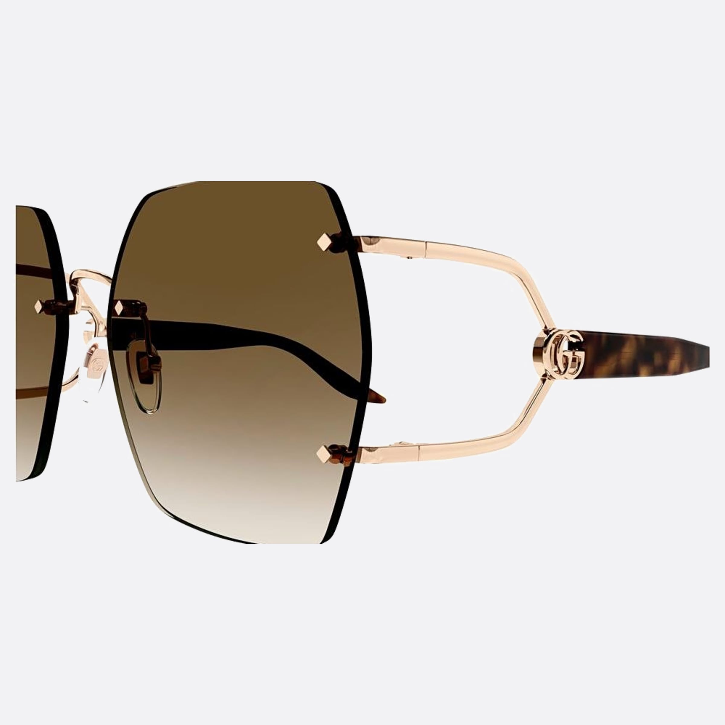 Gucci 62mm Havana Oversize Woman Sunglasses - Lifestyle Shot
