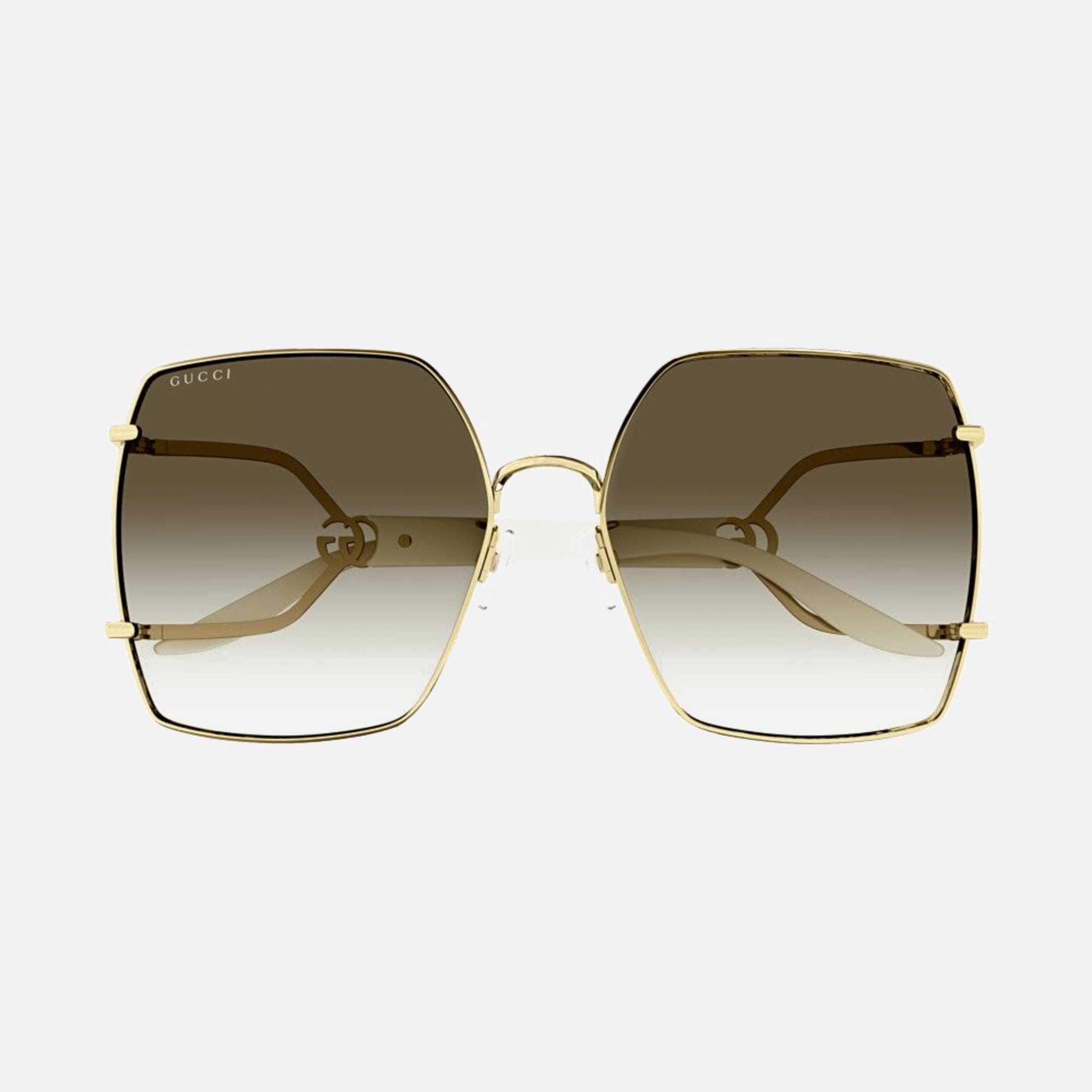 Gucci 62mm Gold Oversize Woman Sunglasses - Detail View