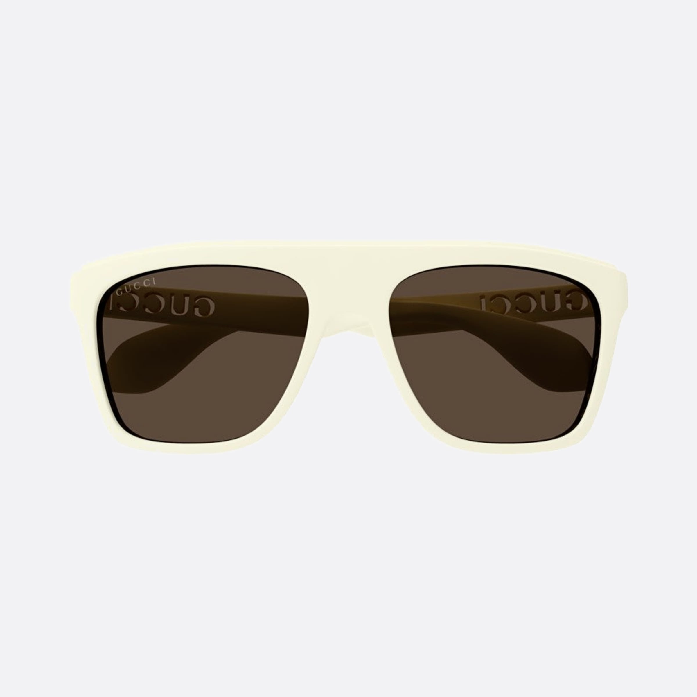 Gucci 57mm Wbb White Squared Man Sunglasses - Detail View