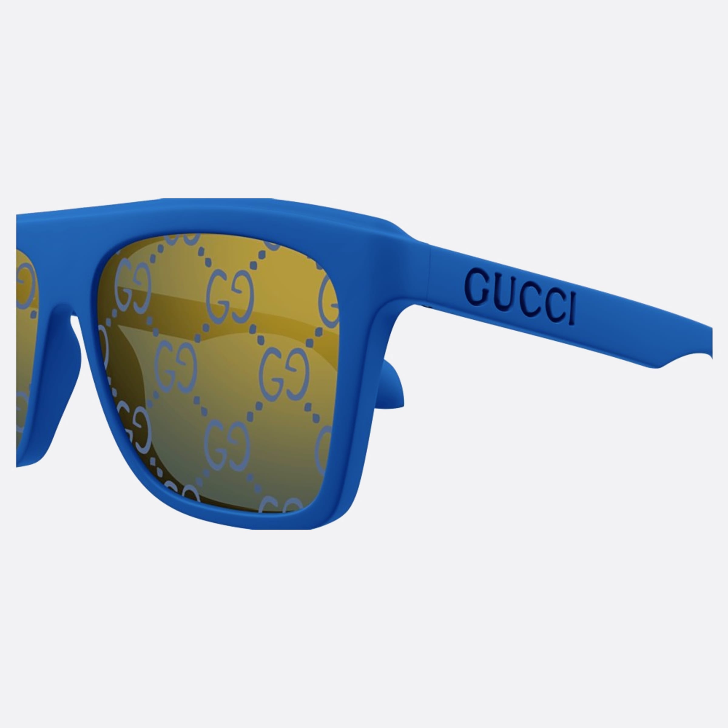 Gucci 57mm Bgb Blue Squared Man Sunglasses - Lifestyle Shot
