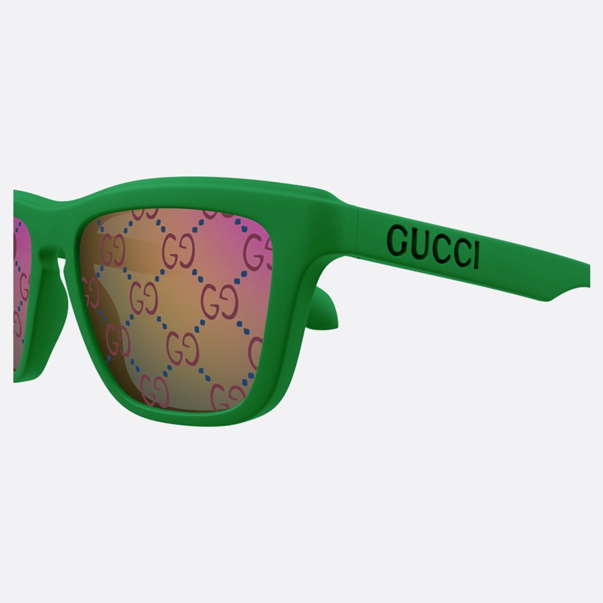 Gucci 55mm Green Squared Man Sunglasses - Lifestyle Shot