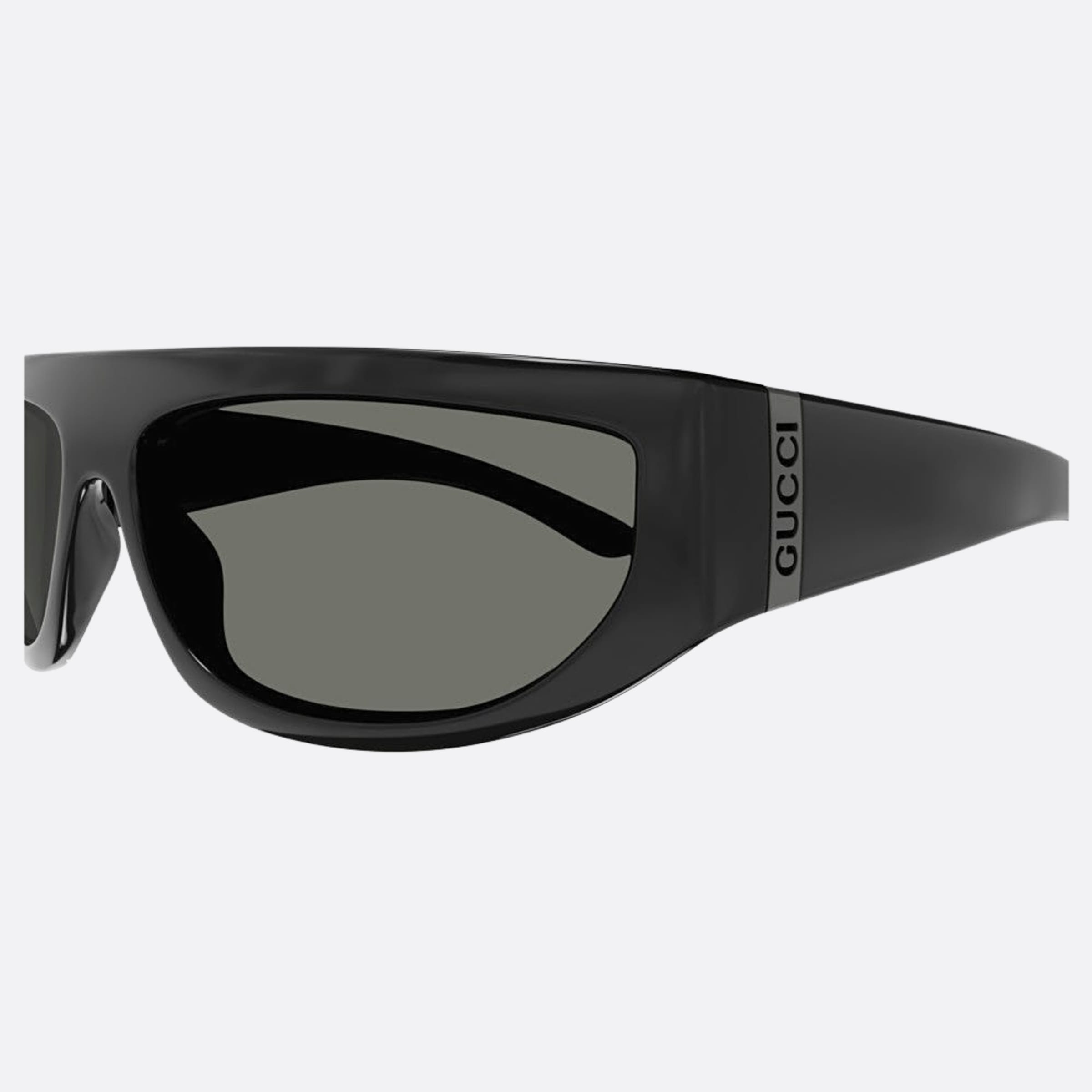 Gucci 64mm Black Squared Man Sunglasses - Detail View
