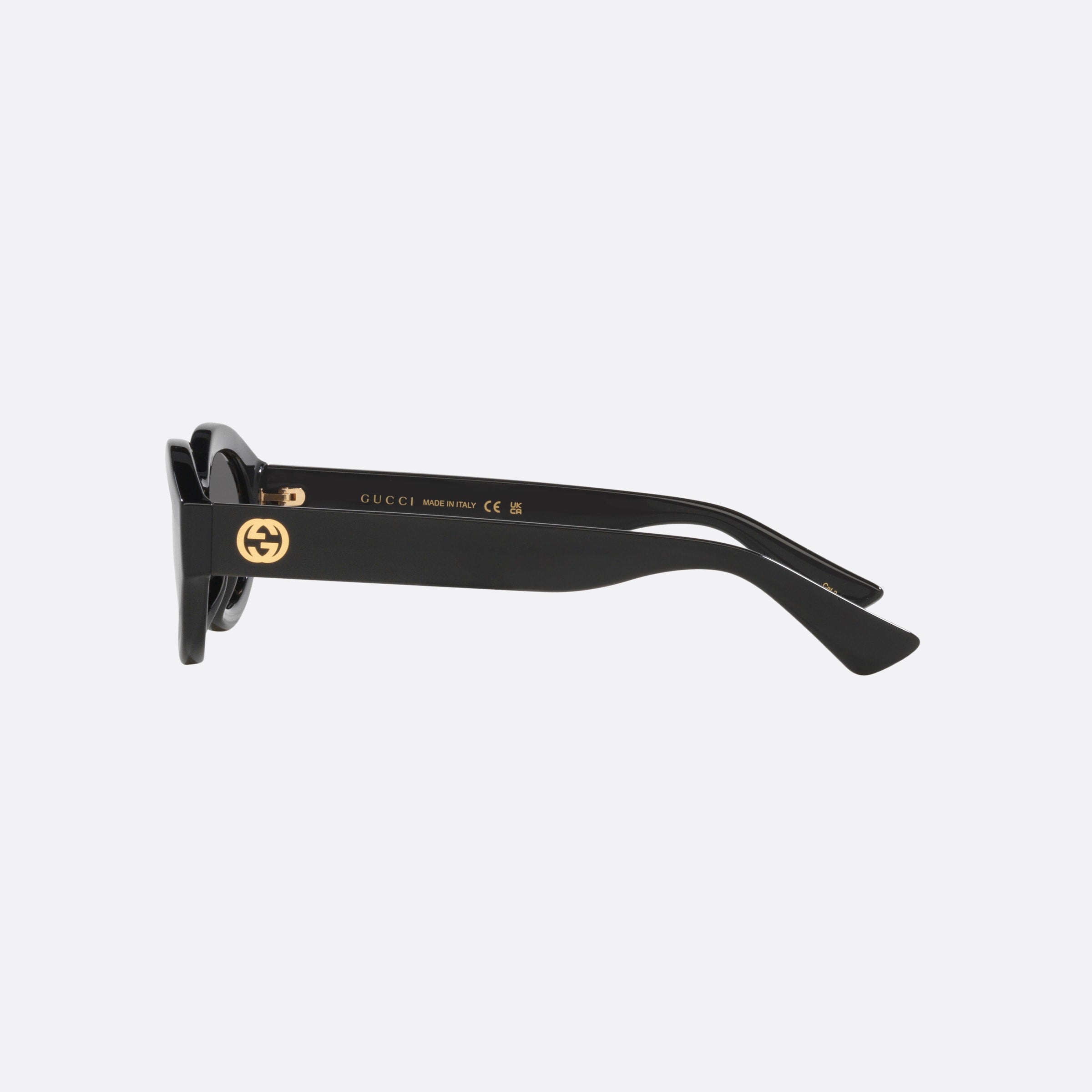Gucci 53mm Black Rectangle Woman Sunglasses - Detail View