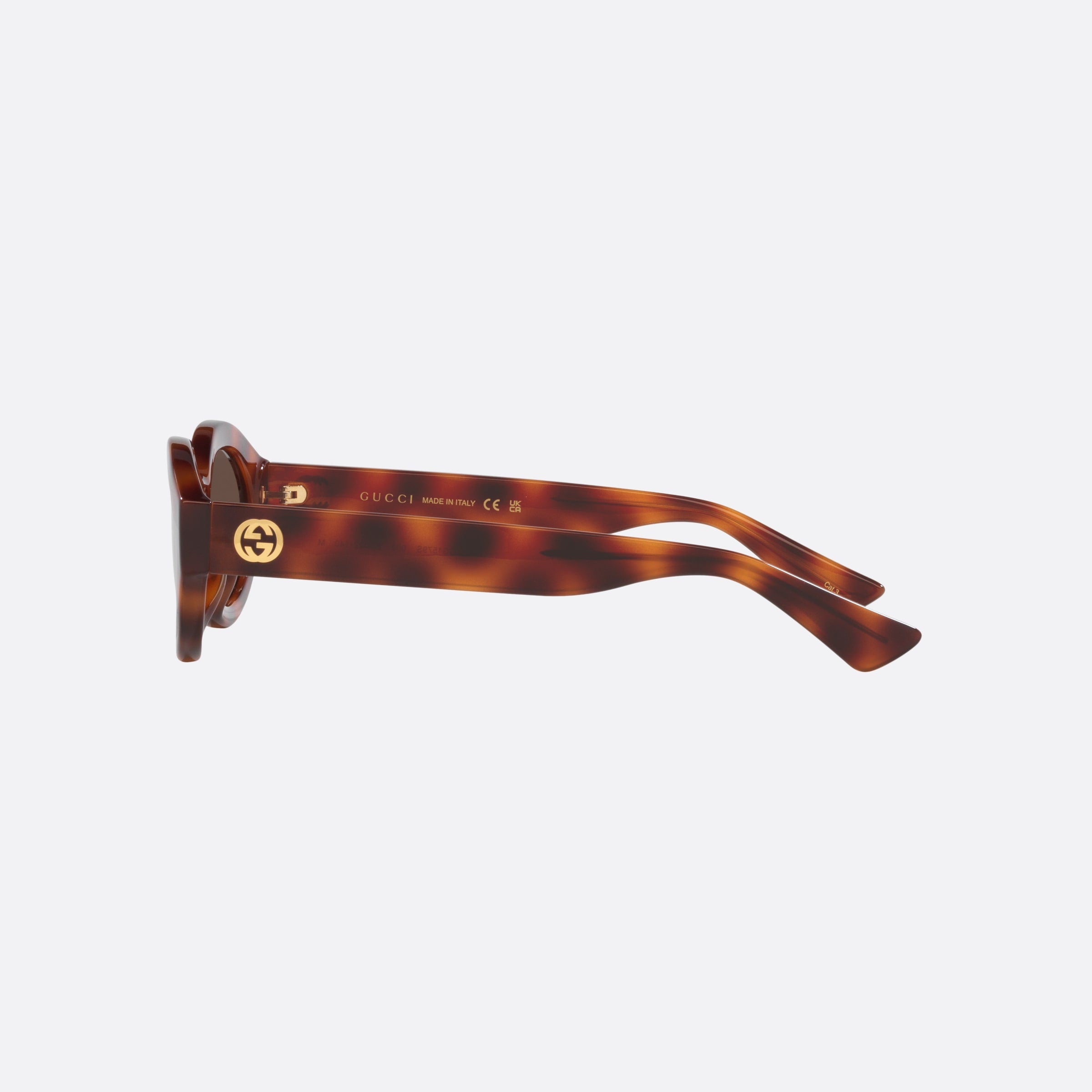 Gucci 53mm Bre Tortoise Rectangle Woman Sunglasses - Detail View