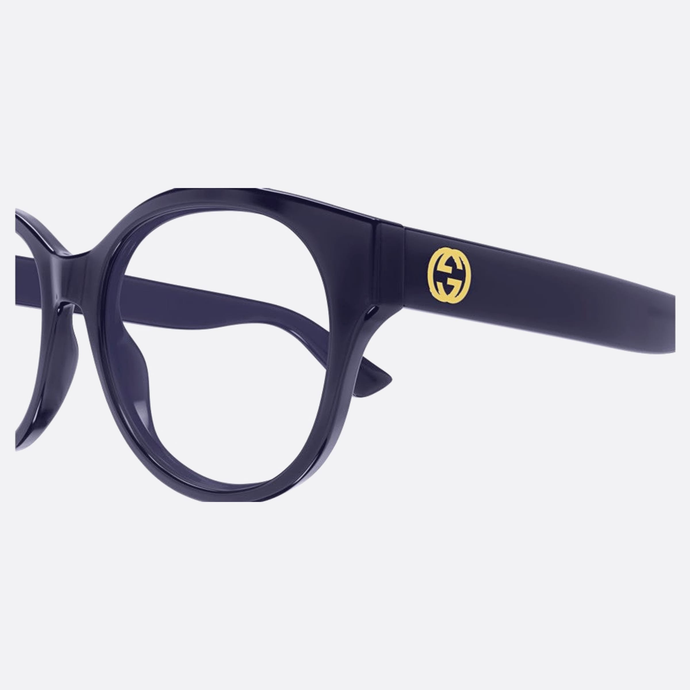 Gucci 53mm Bgt Violet Round Woman Eyeglasses - Detail View