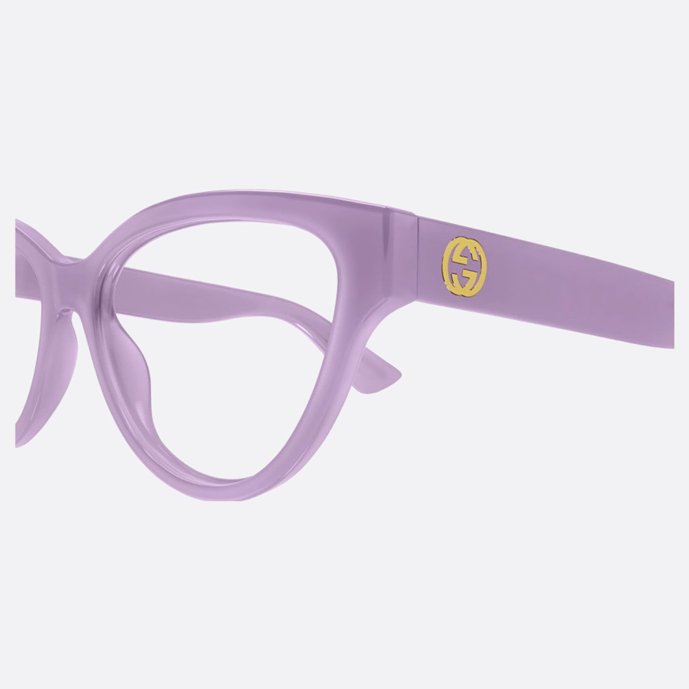 Gucci 55mm Violet Cat Eye Woman Eyeglasses - Detail View