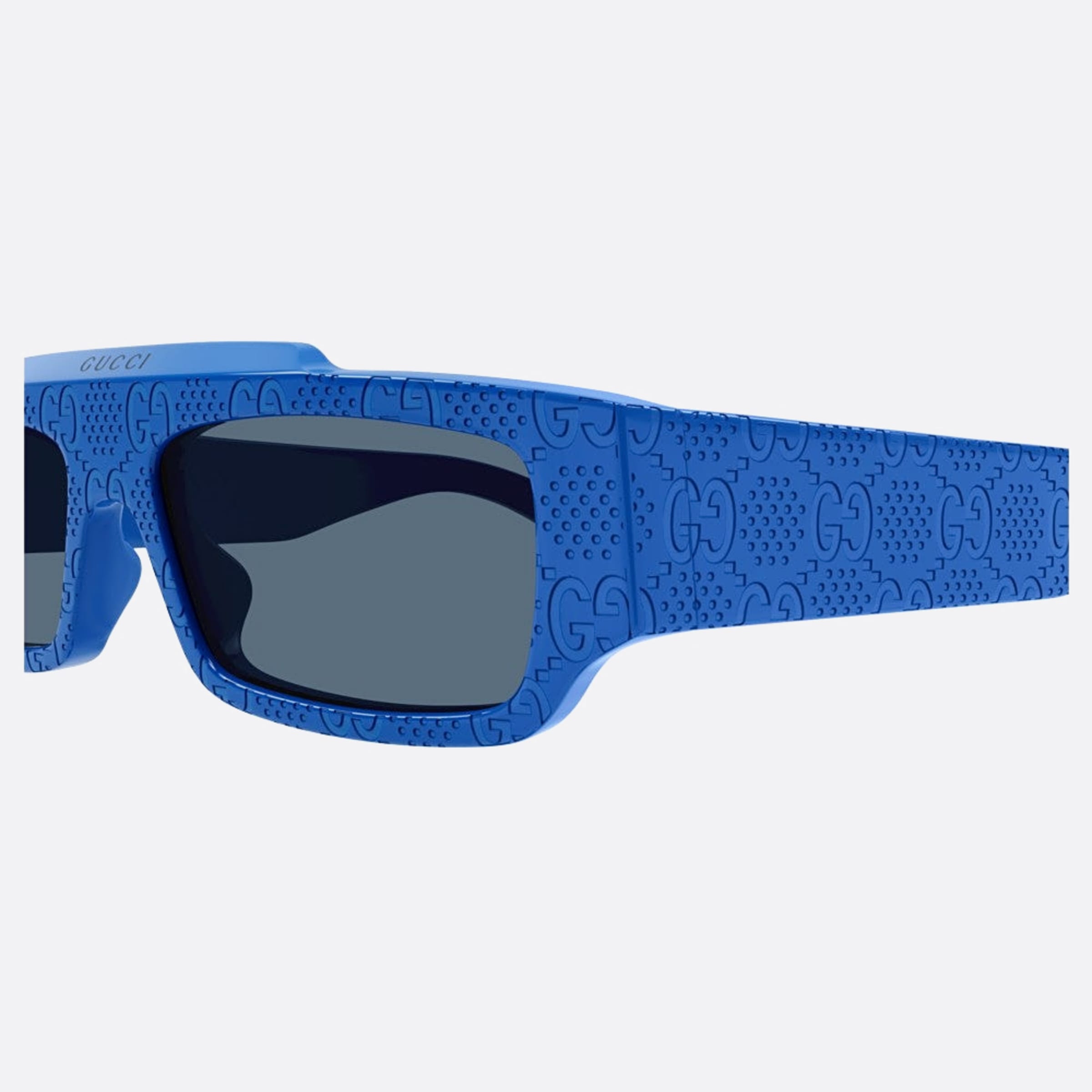 Gucci 55mm Bbl Blue Squared Man Sunglasses - Detail View
