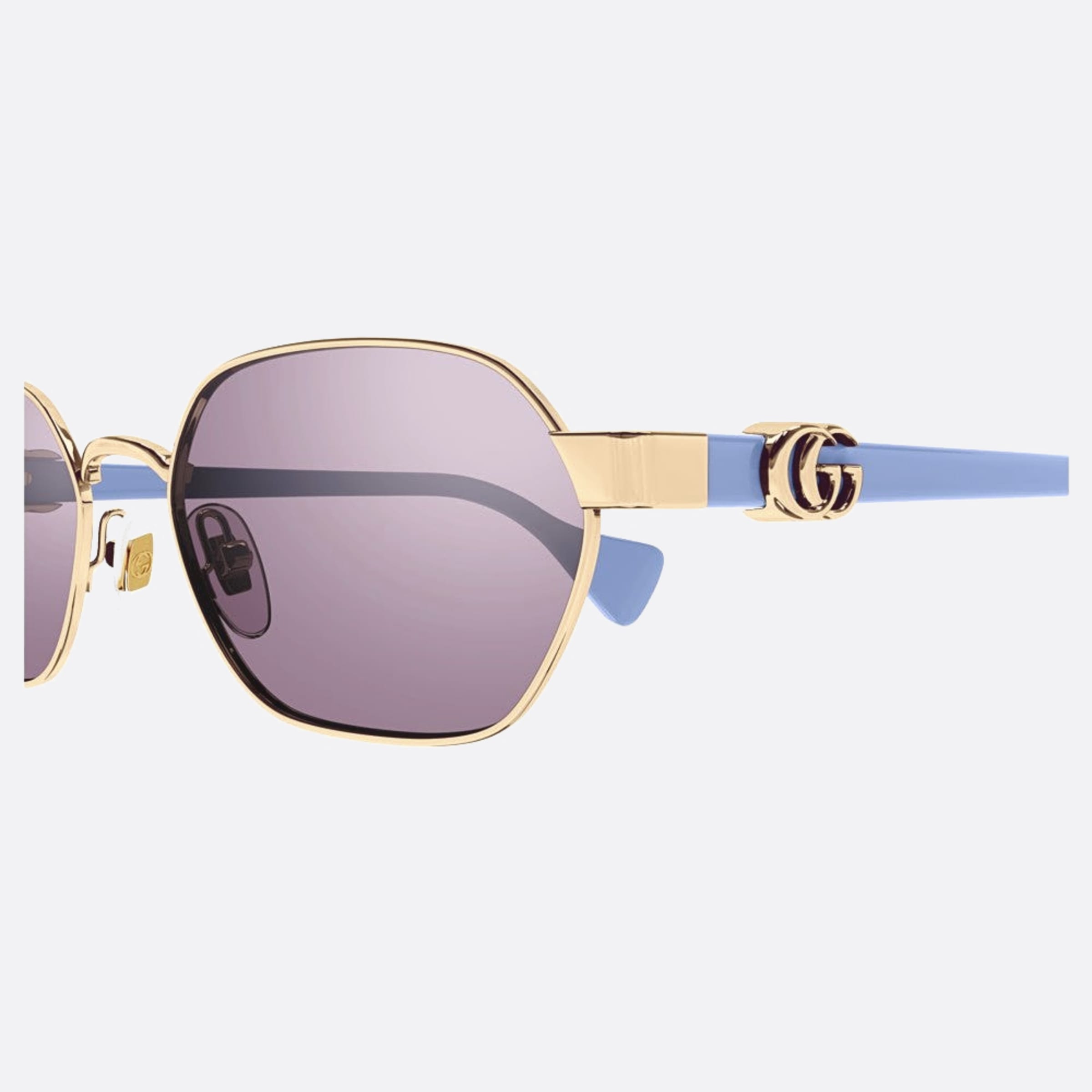 Gucci 56mm Gdv Gold Geometric Woman Sunglasses - Detail View