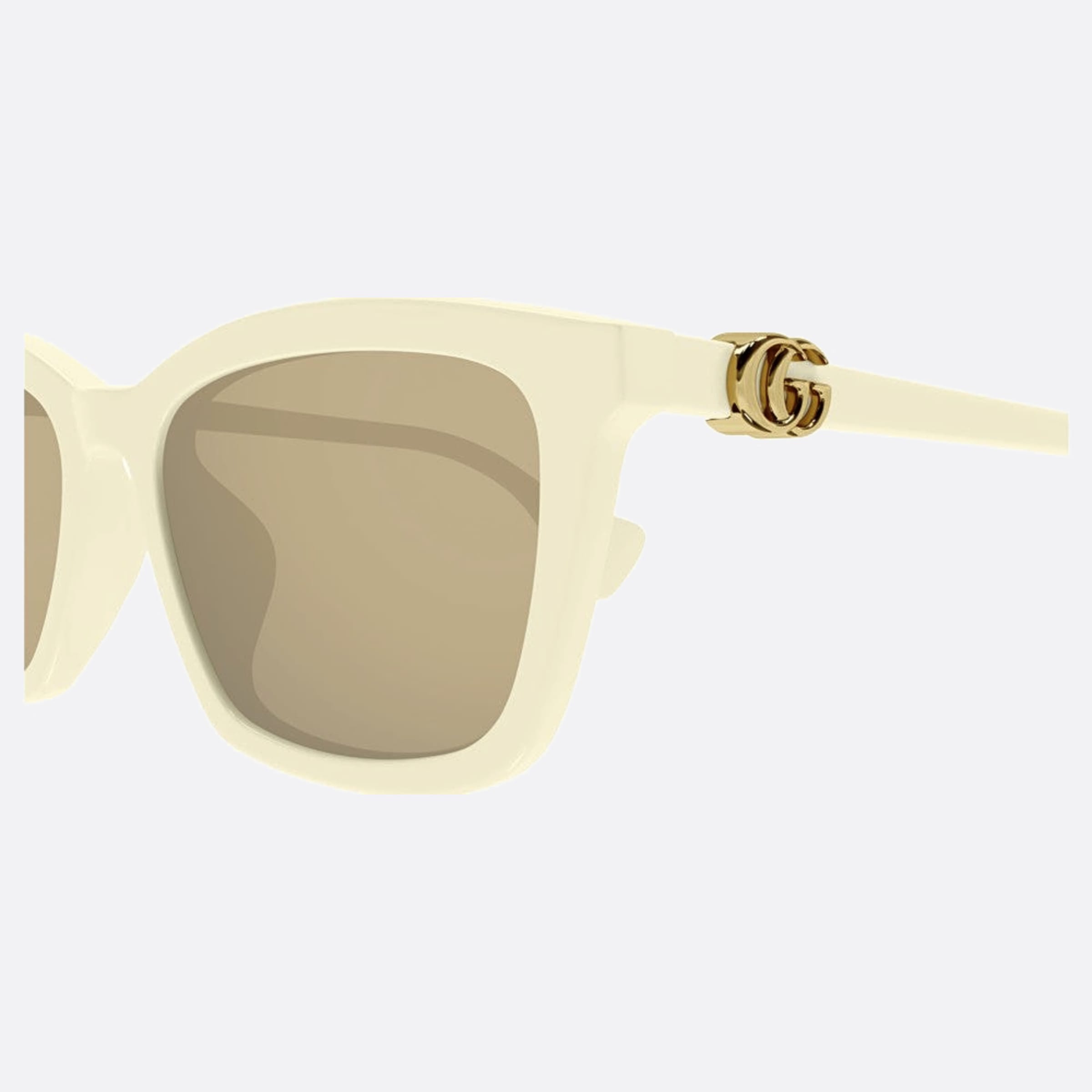Gucci 55mm Gg1596sk White Squared Woman Sunglasses - Detail View