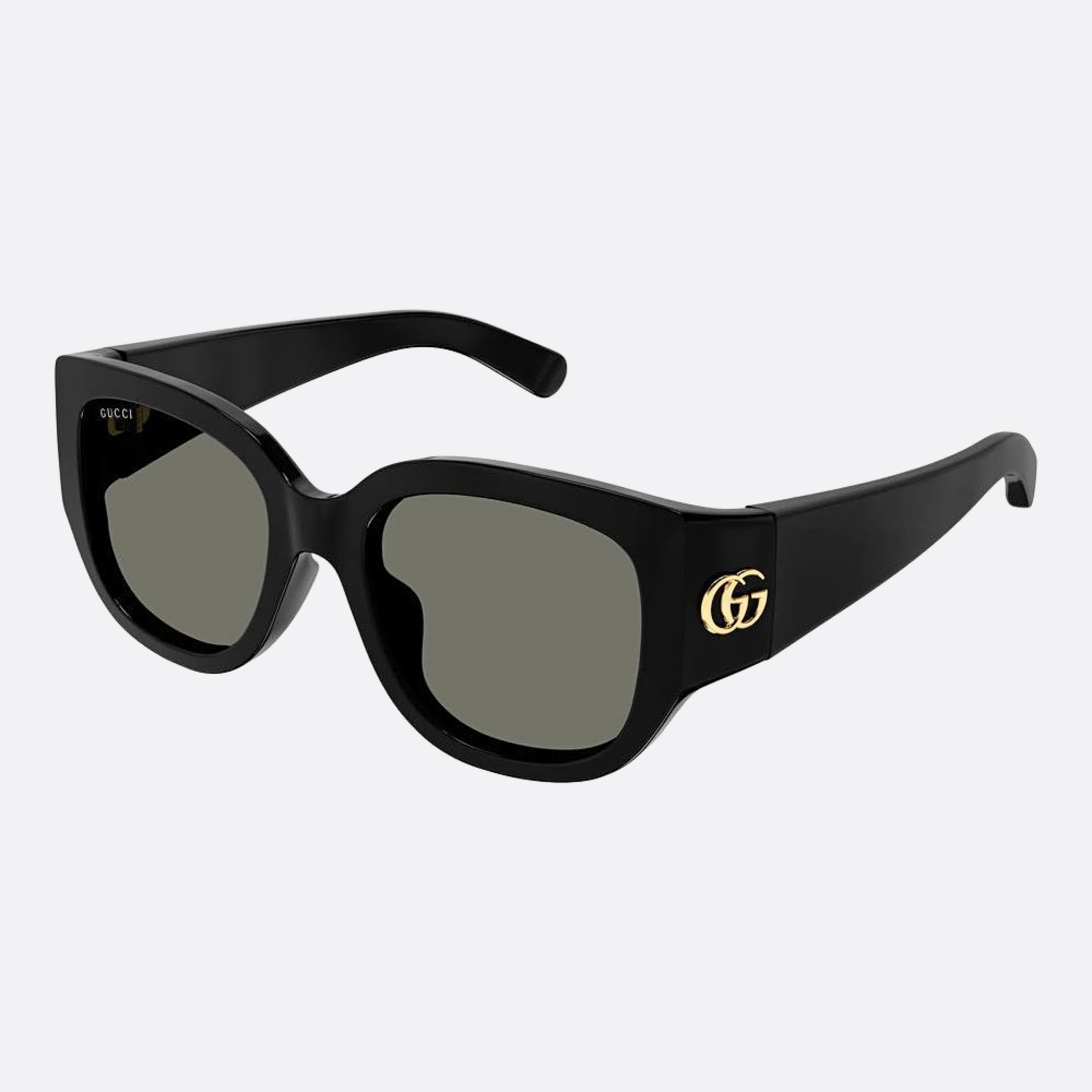 Gucci 52mm Gg1599sa Black Round Woman Sunglasses - Side View