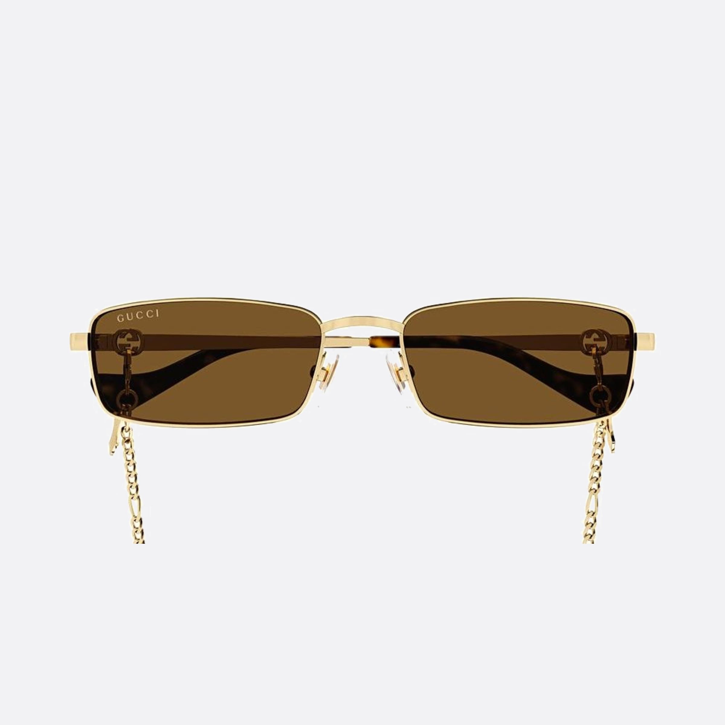 Gucci 56mm Ase Gold Squared Woman Sunglasses - Lifestyle Shot