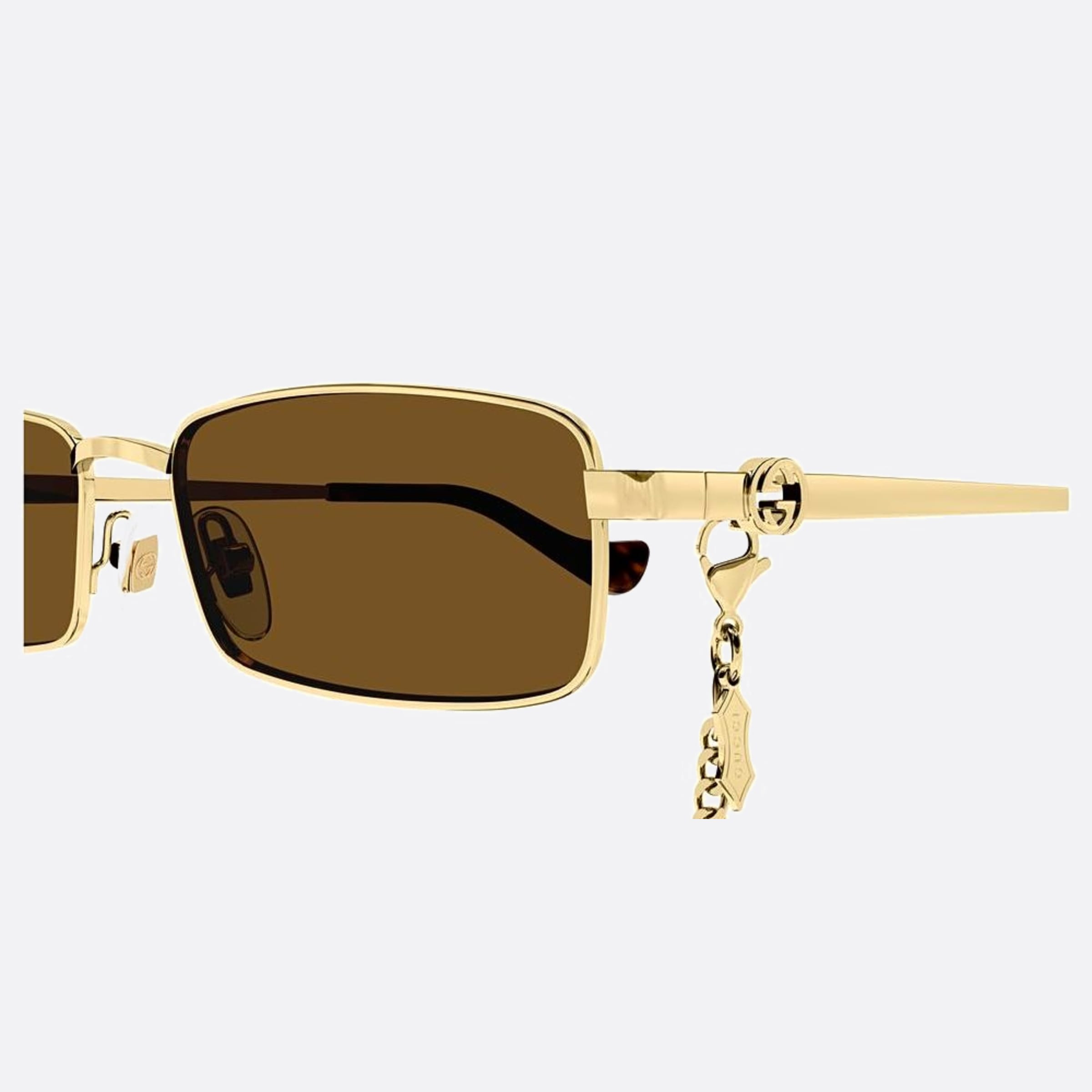 Gucci 56mm Ase Gold Squared Woman Sunglasses - Additional Angle