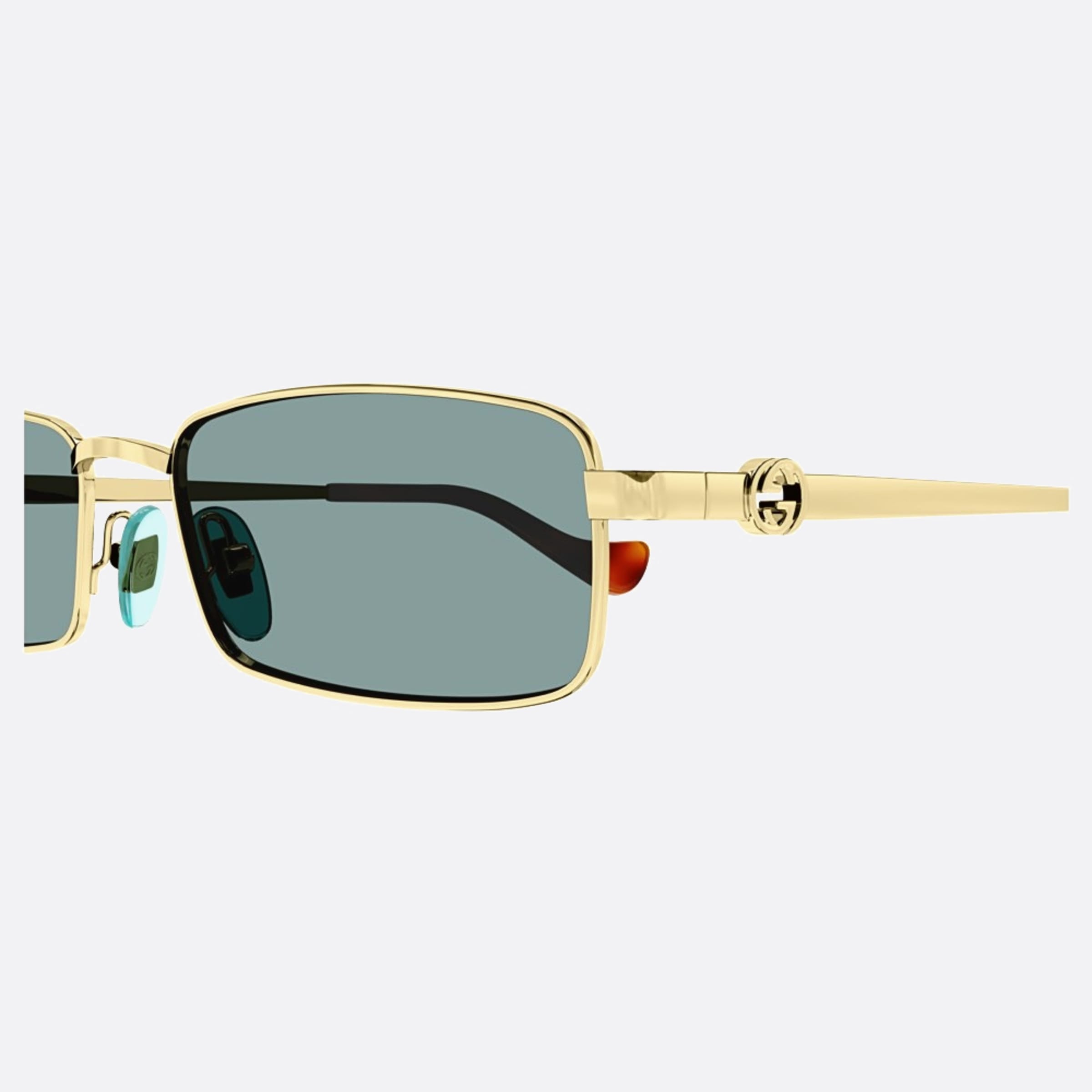 Gucci 56mm Gold Squared Woman Sunglasses - Detail View