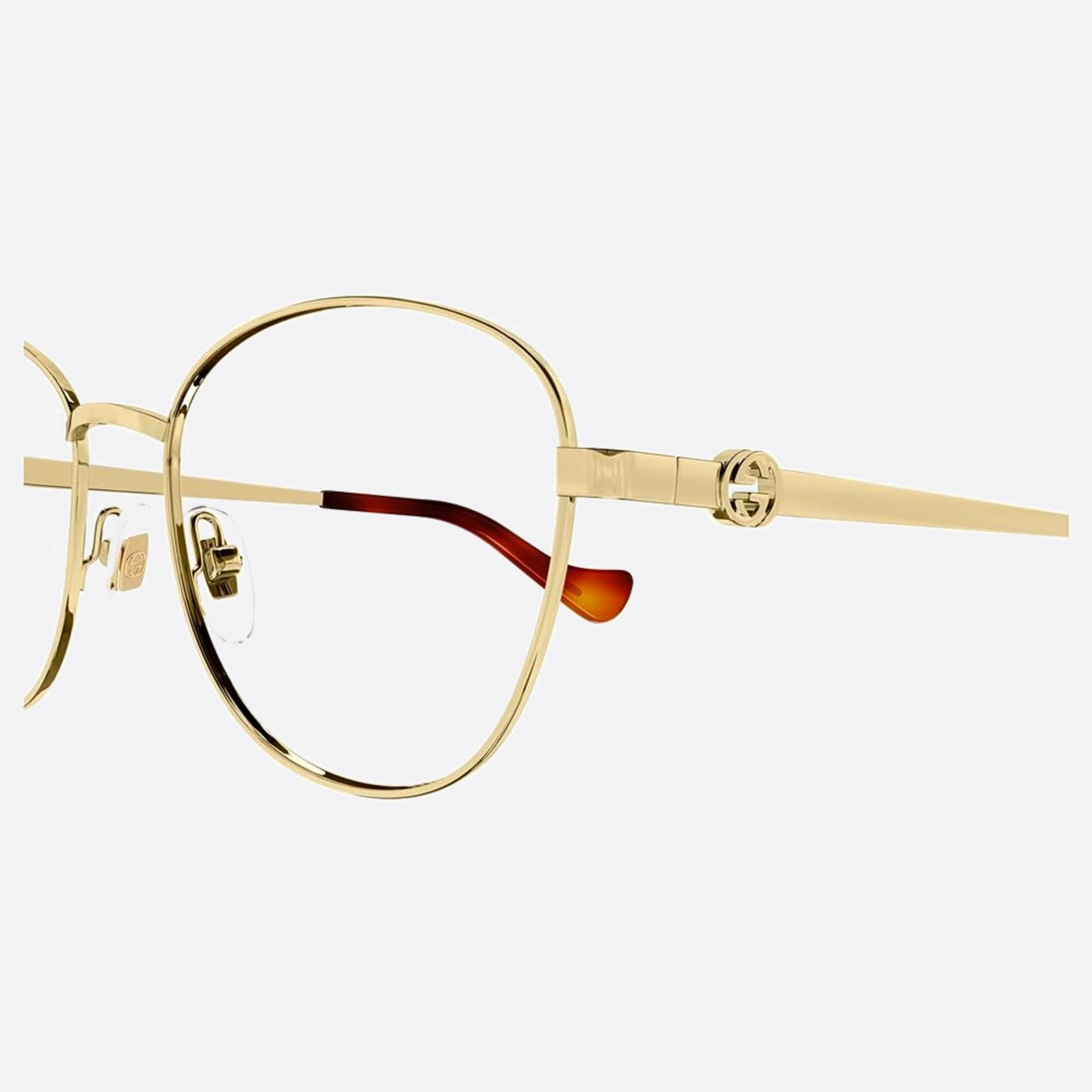 Gucci 54mm Havana Round Woman Eyeglasses - Lifestyle Shot