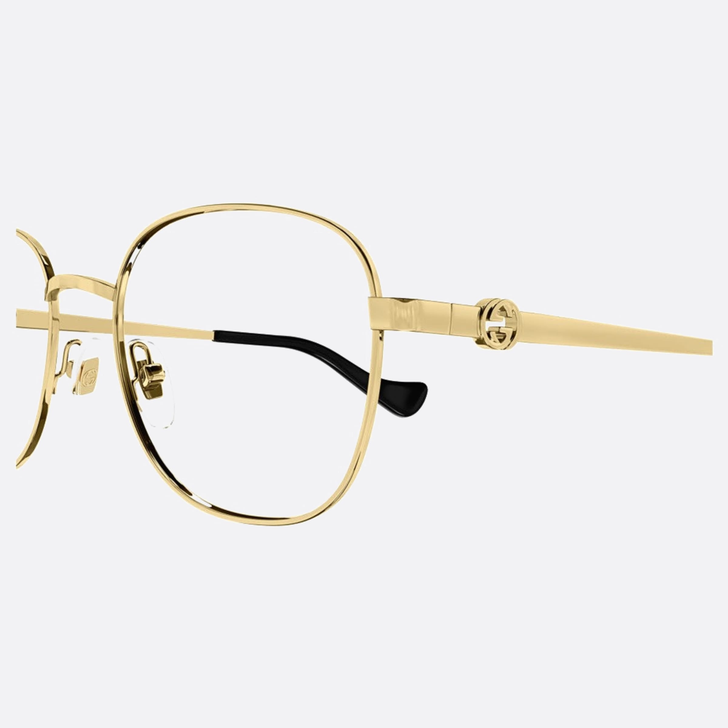 Gucci 53mm Gold Round Woman Eyeglasses - Detail View