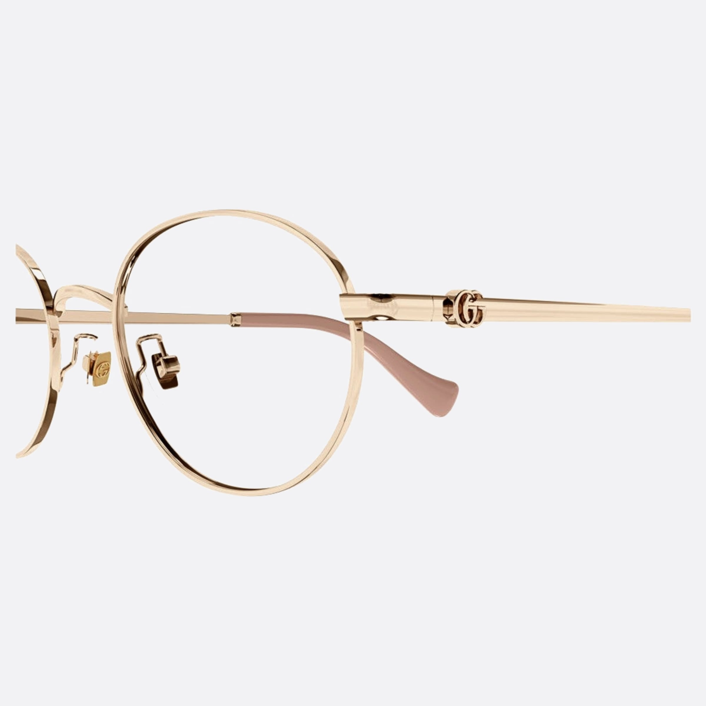 Gucci 50mm Gg1608ok Rgp Rose Gold Round Women Eyeglasses - Detail View