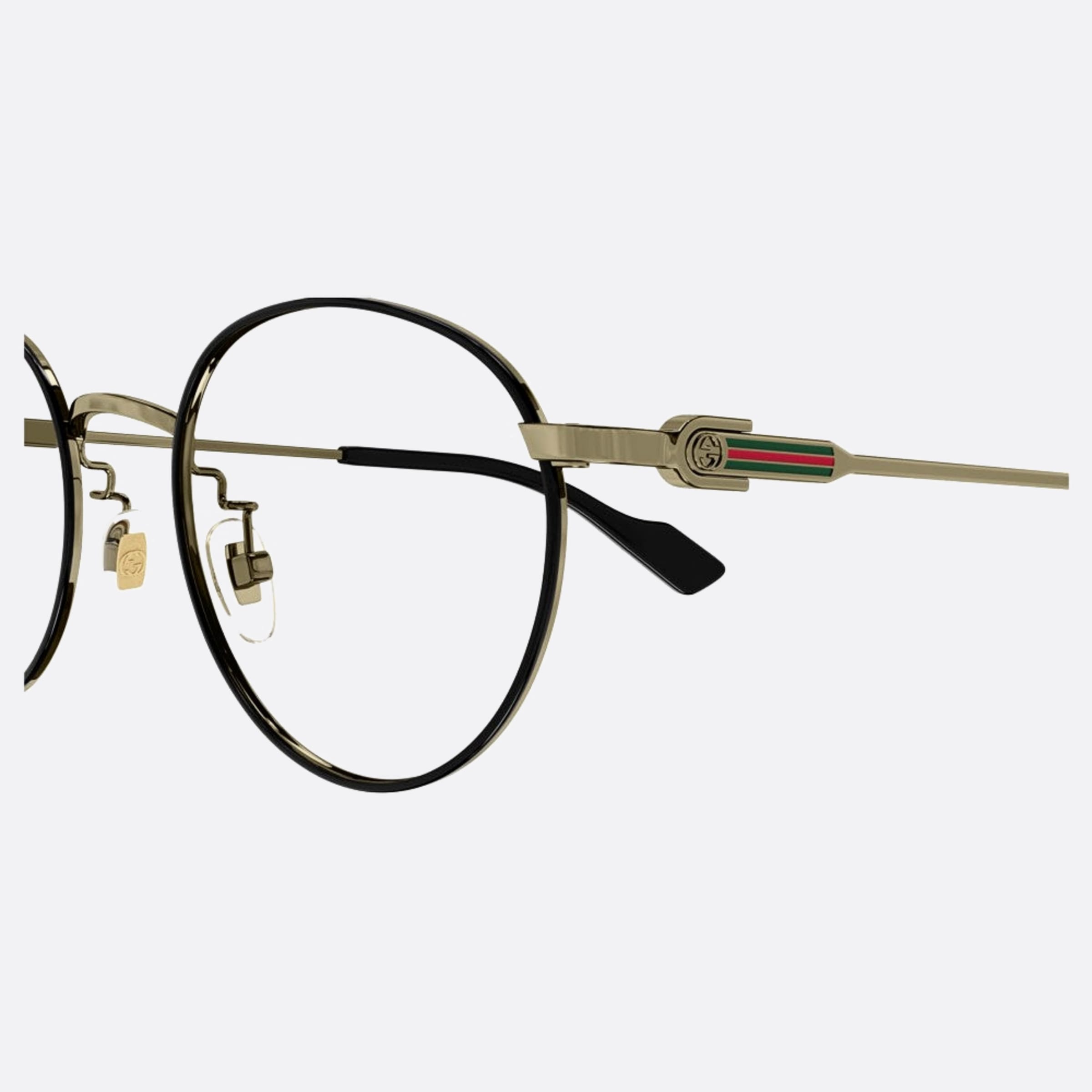Gucci 49mm Gg1613oj Bng Ruthenium Round Women Eyeglasses - Detail View