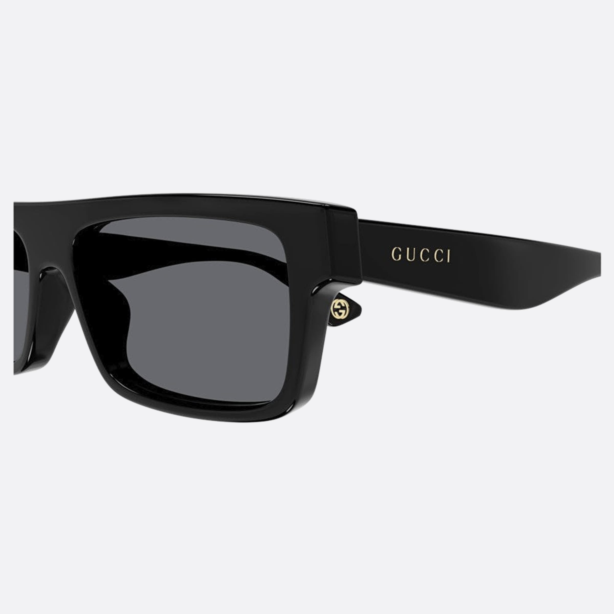 Gucci 57mm Black Squared Man Sunglasses - Detail View