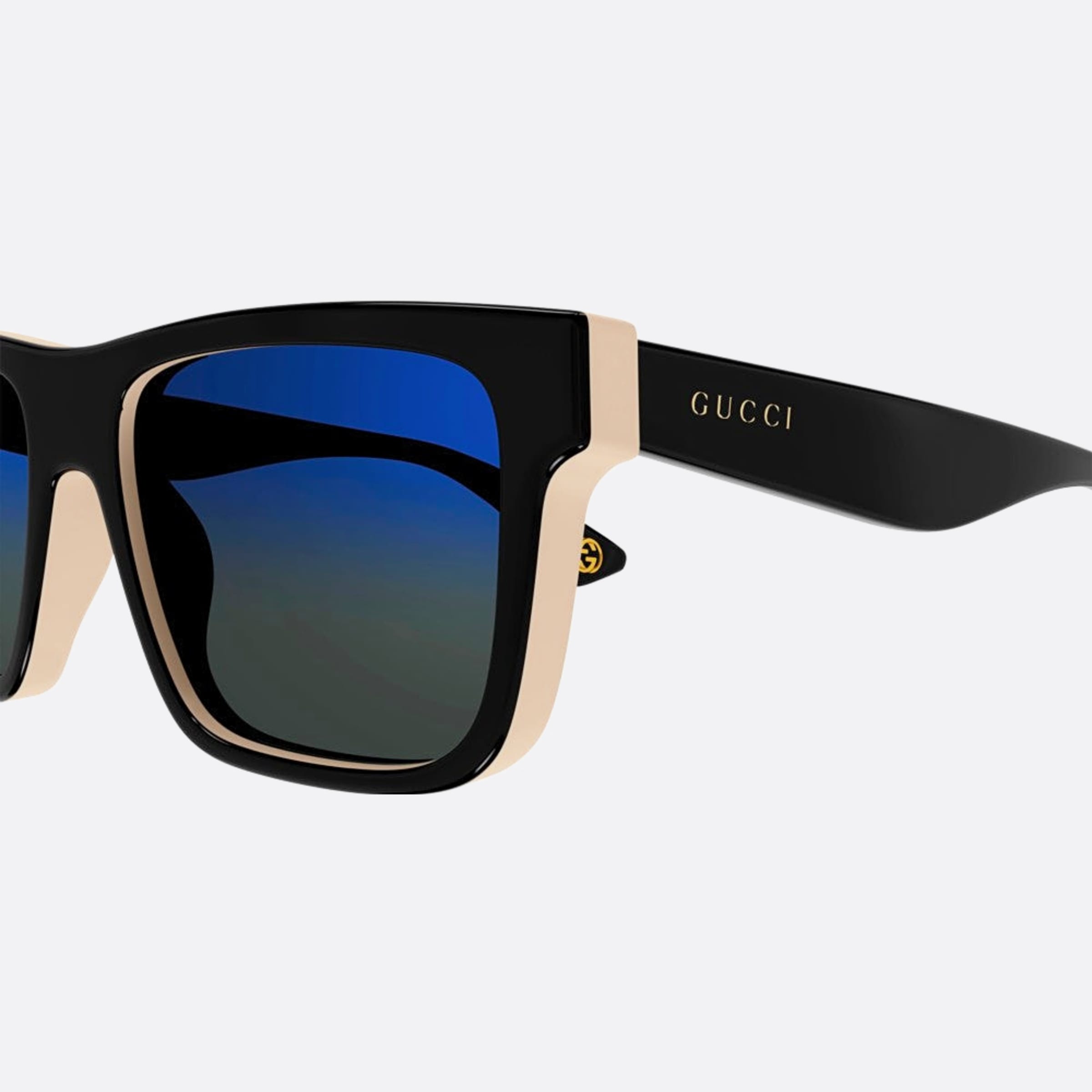 Gucci 56mm Bbl Black Squared Man Sunglasses - Detail View