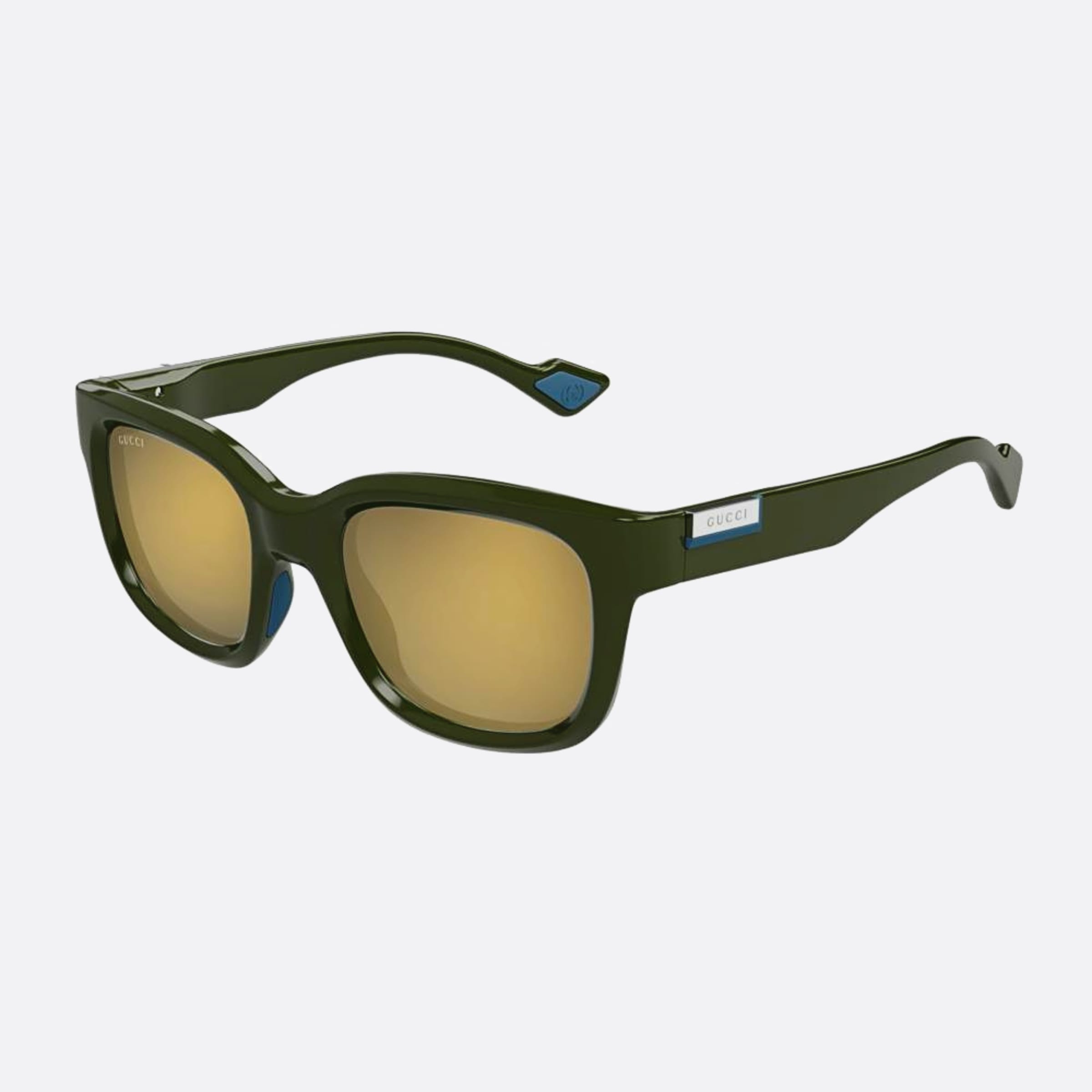 Gucci 53mm Grgo Green Squared Man Sunglasses - Side View