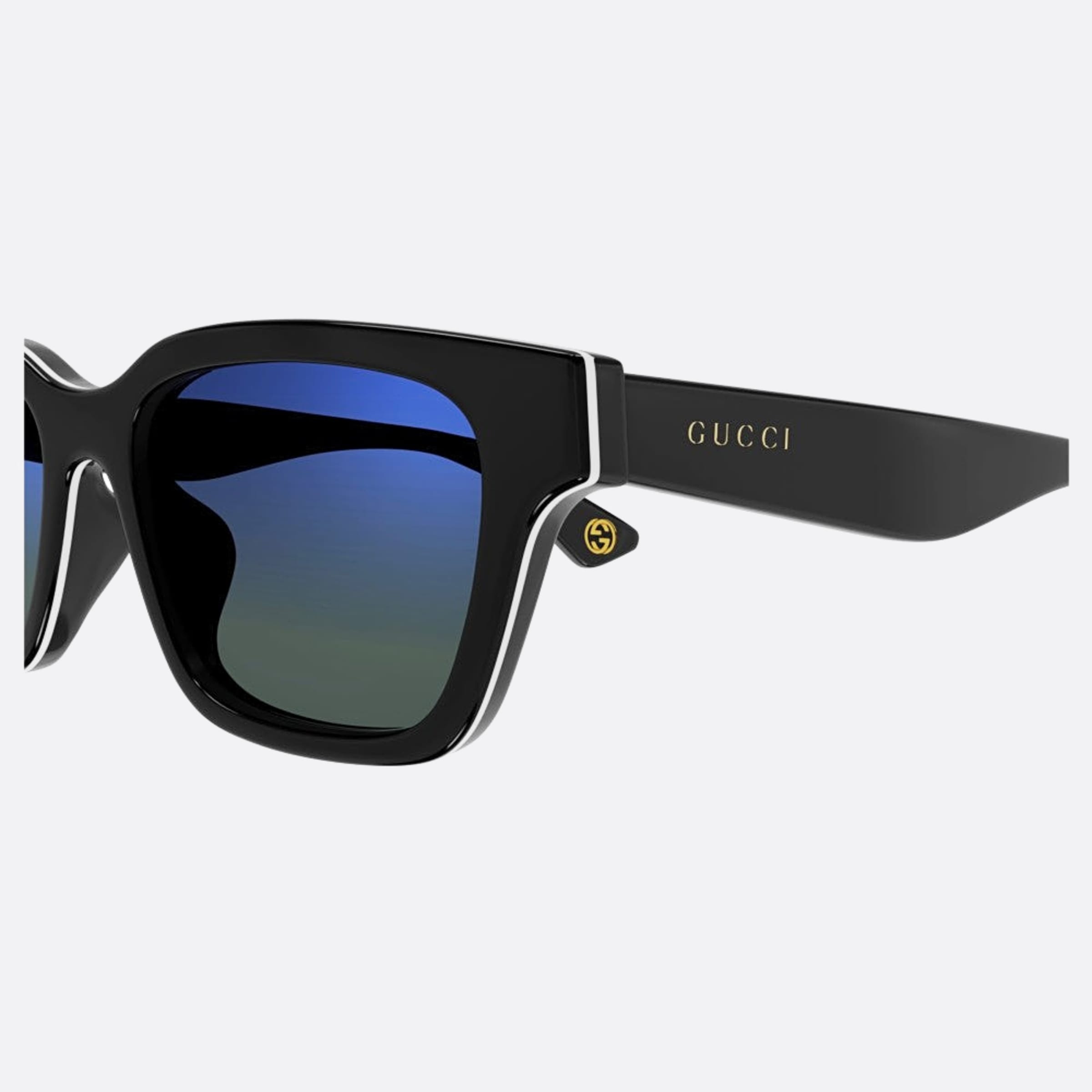 Gucci 53mm Gg1641sa Bbl Black Squared Men Sunglasses - Detail View