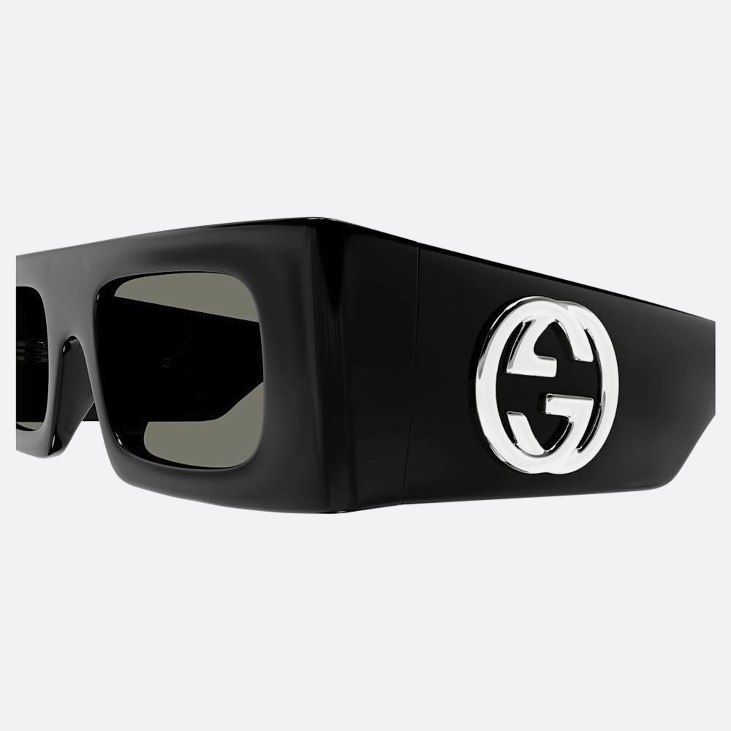 Gucci 49mm Black Rectangle Woman Sunglasses - Lifestyle Shot
