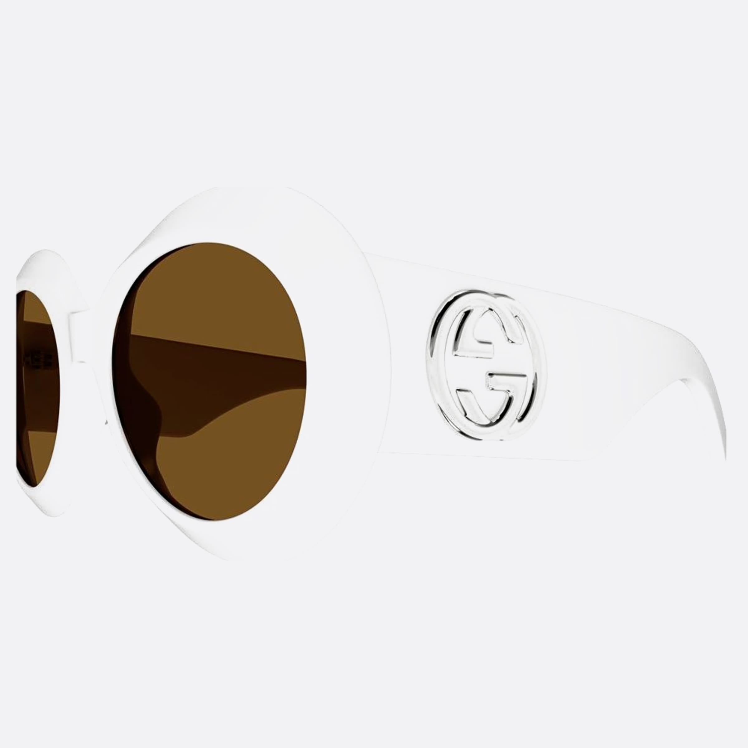 Gucci 54mm Wbb White Round Woman Sunglasses - Lifestyle Shot