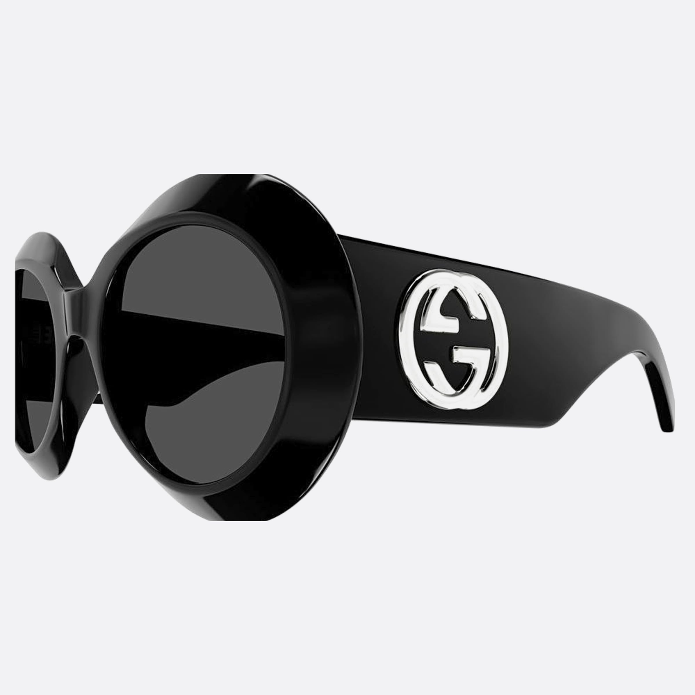 Gucci 54mm Black Round Woman Sunglasses - Lifestyle Shot
