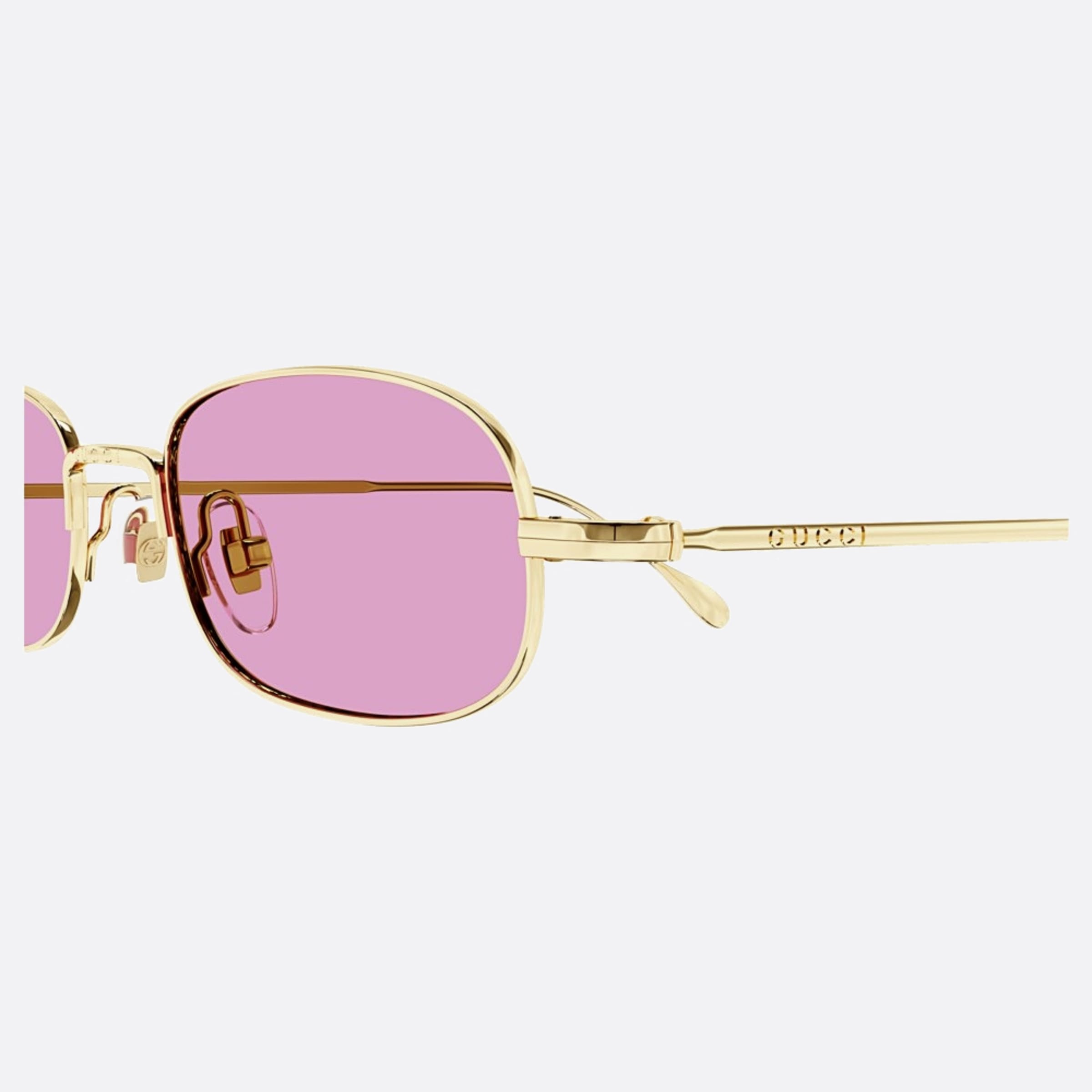 Gucci 45mm Gpk Gold Squared Man Sunglasses - Lifestyle Shot