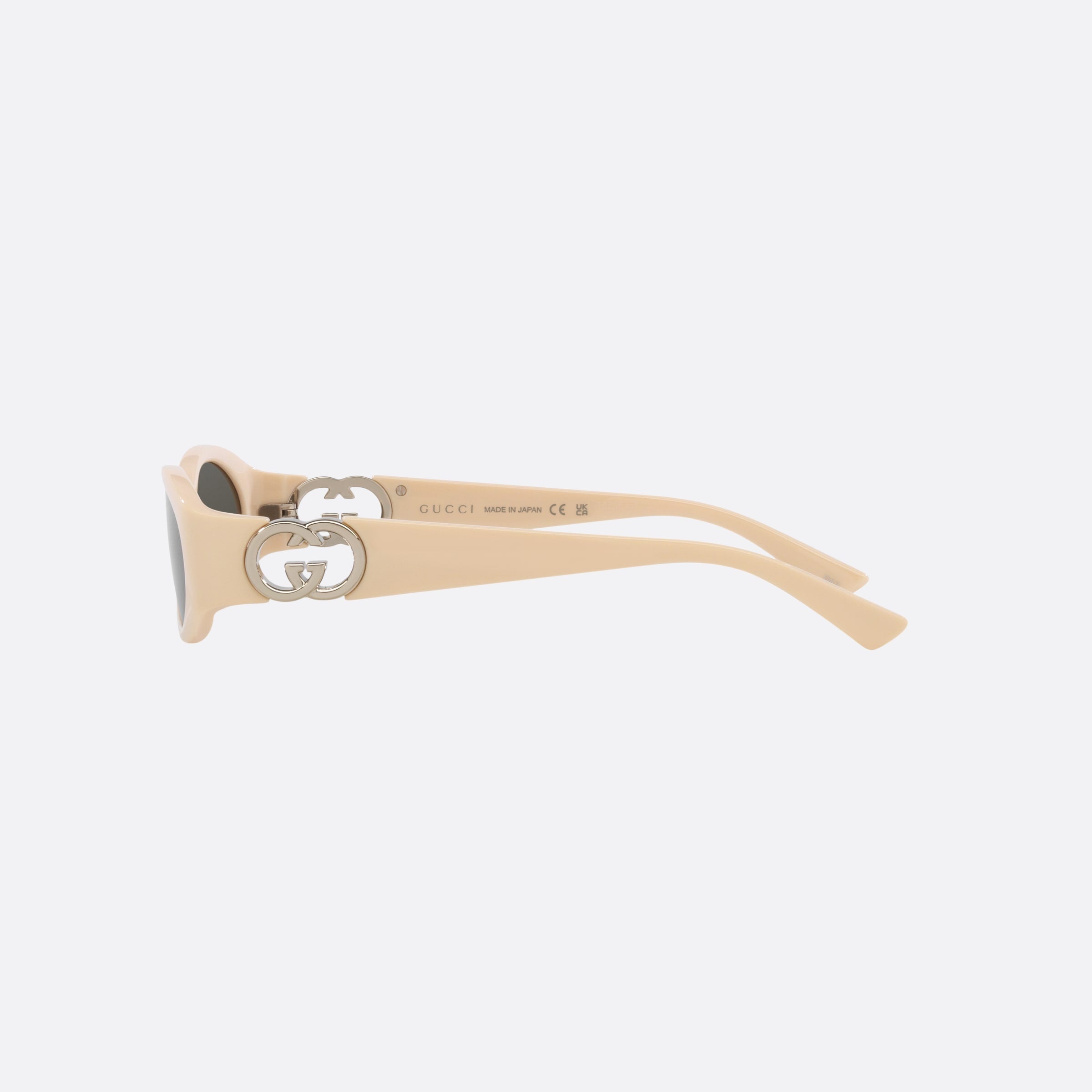 Gucci 54mm Lpg Beige Round Woman Sunglasses - Detail View