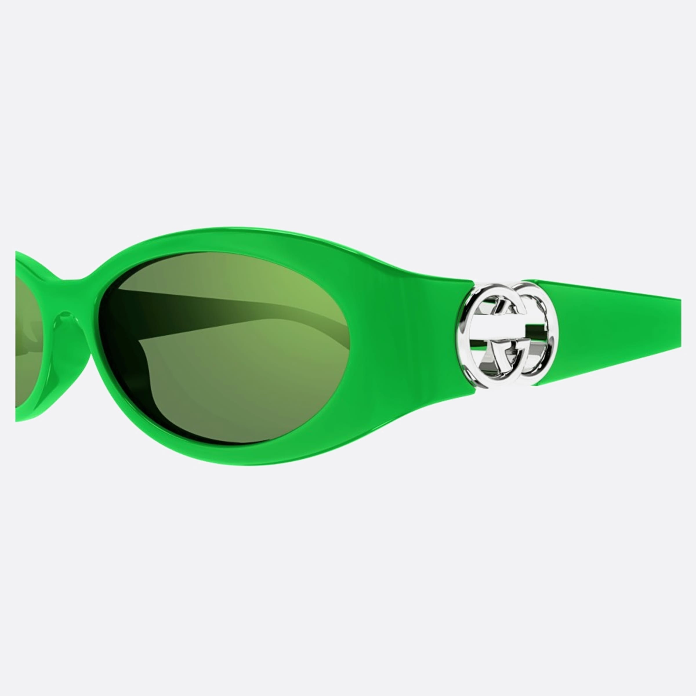Gucci 54mm Ggr Green Oval Woman Sunglasses - Lifestyle Shot