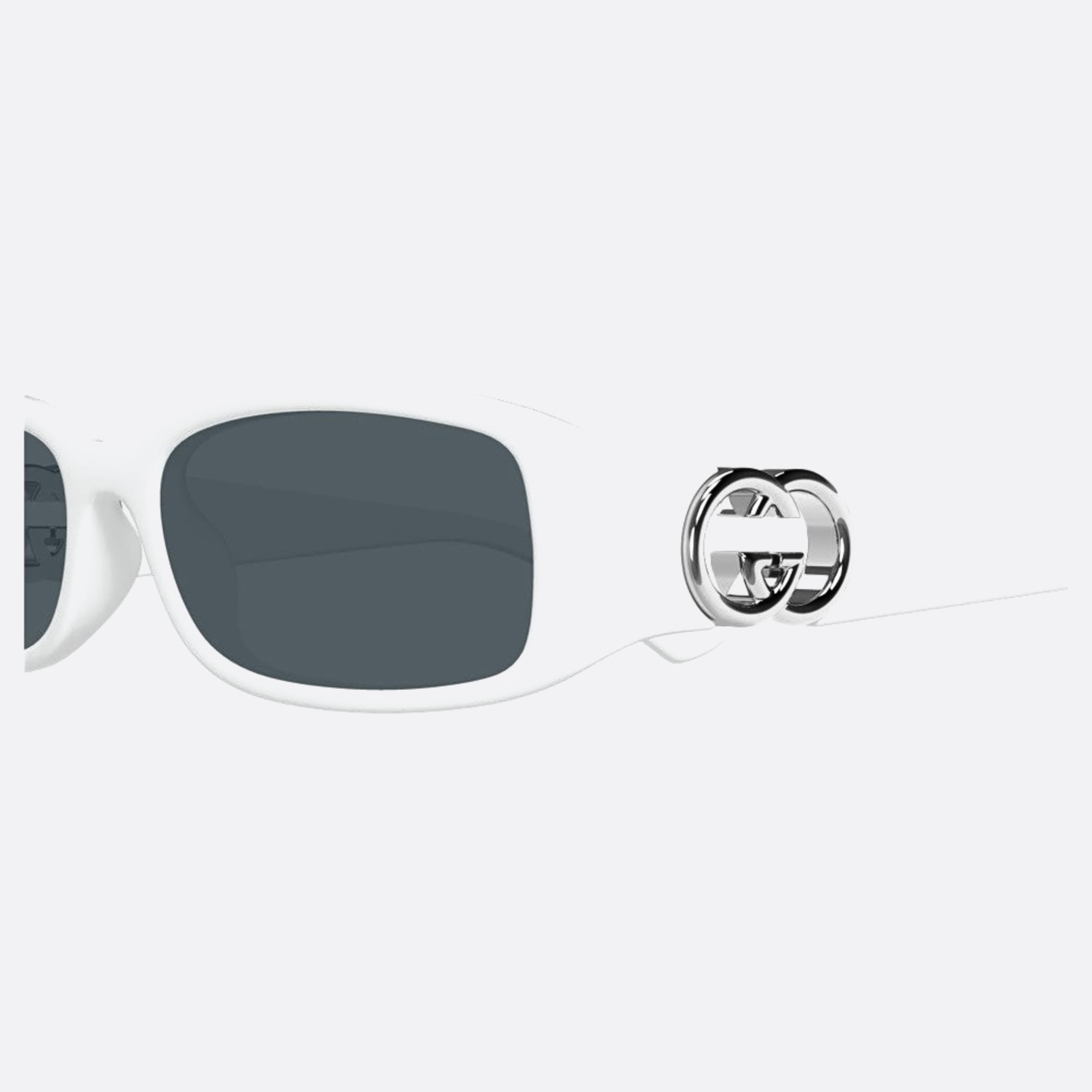 Gucci 54mm Wsg White Rectangle Woman Sunglasses - Lifestyle Shot