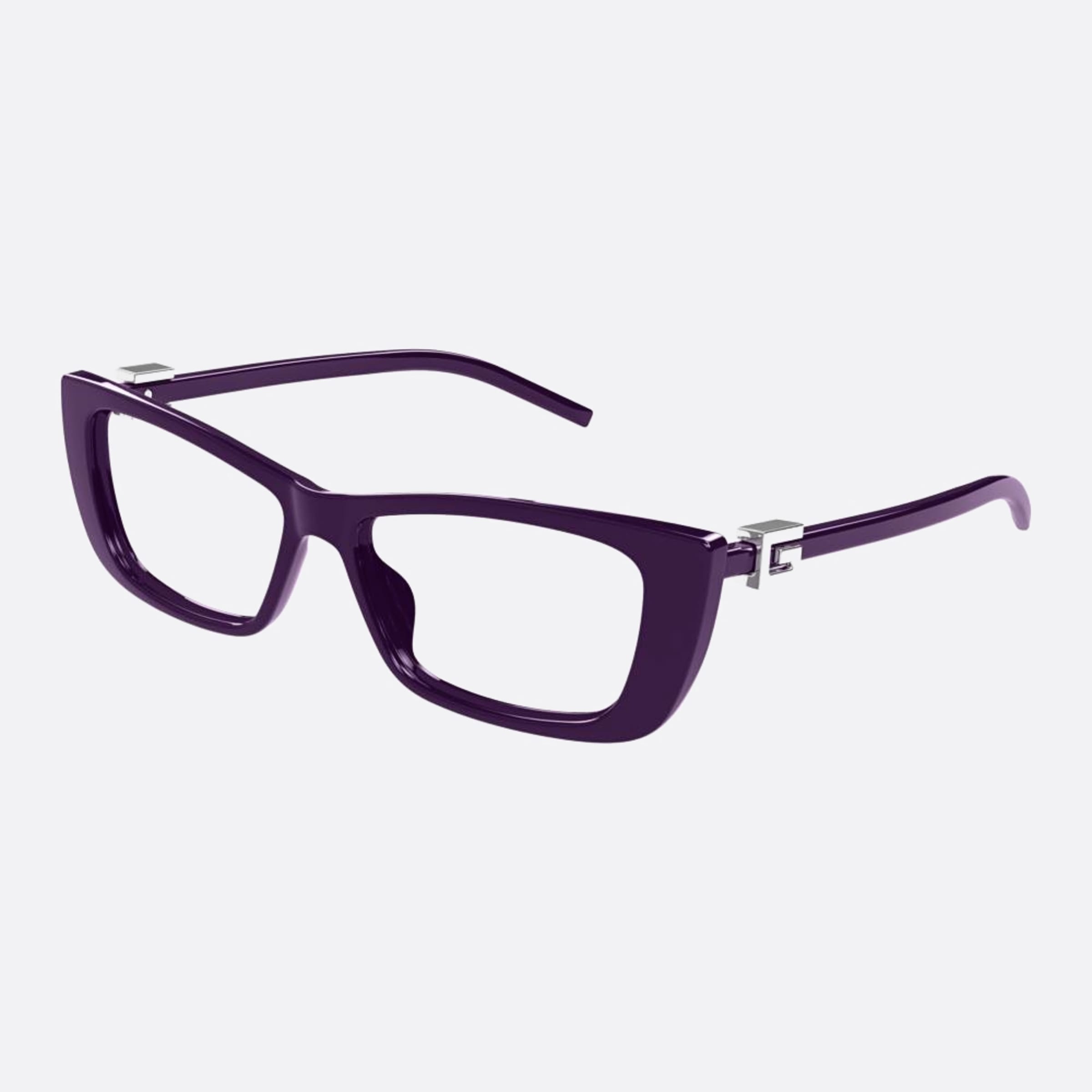 Gucci 53mm Violet Cat Eye Woman Eyeglasses - Side View
