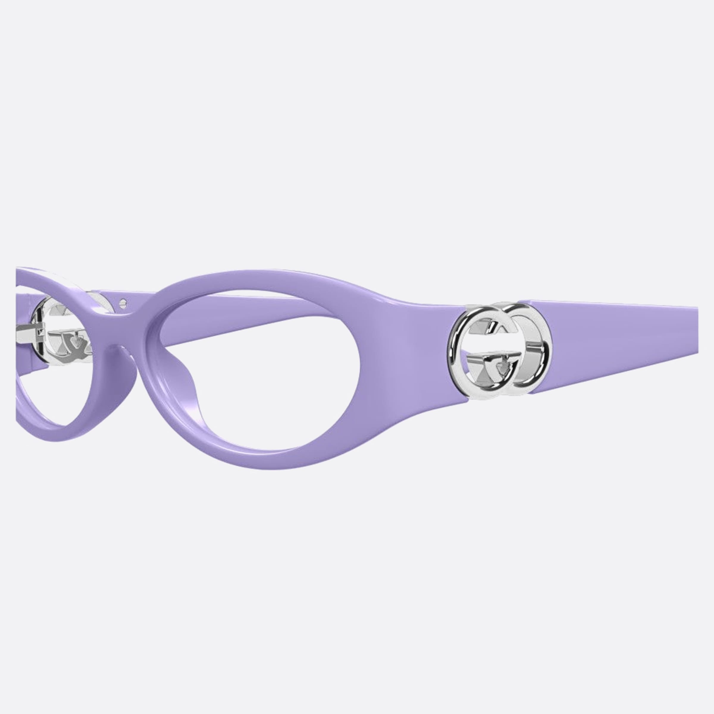 Gucci 52mm Violet Oval Woman Eyeglasses - Detail View