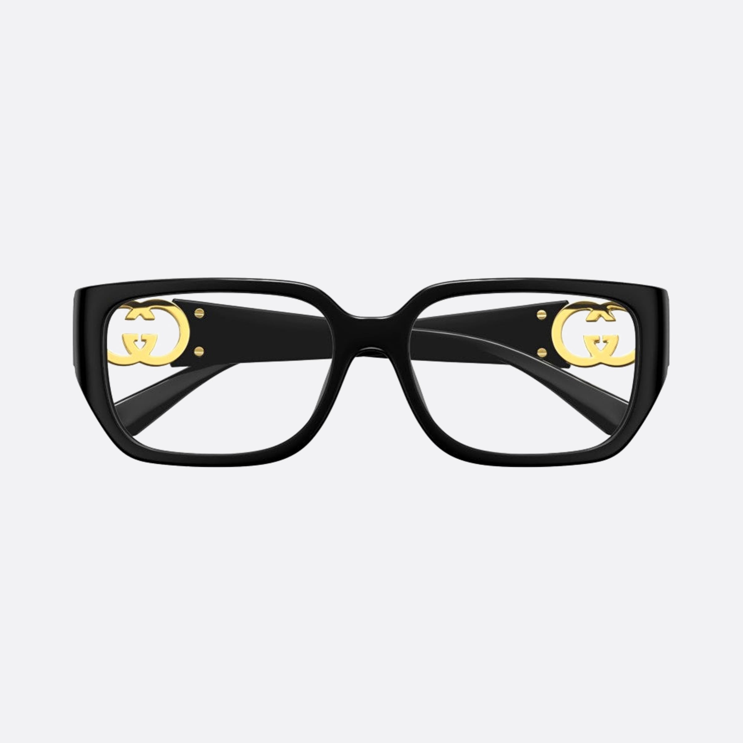 Gucci 55mm Black Squared Woman Eyeglasses - Detail View