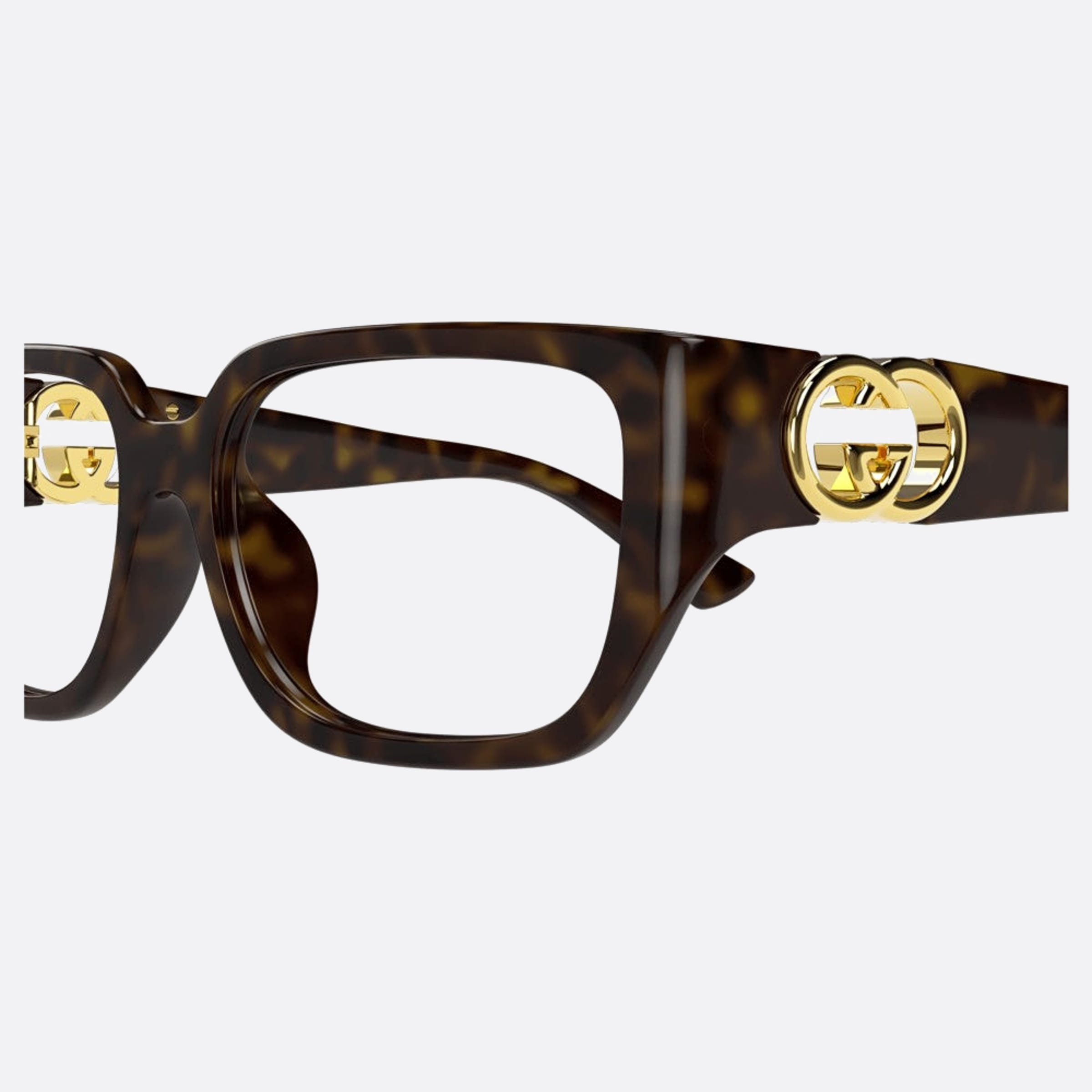 Gucci 55mm Havana Squared Woman Eyeglasses - Lifestyle Shot