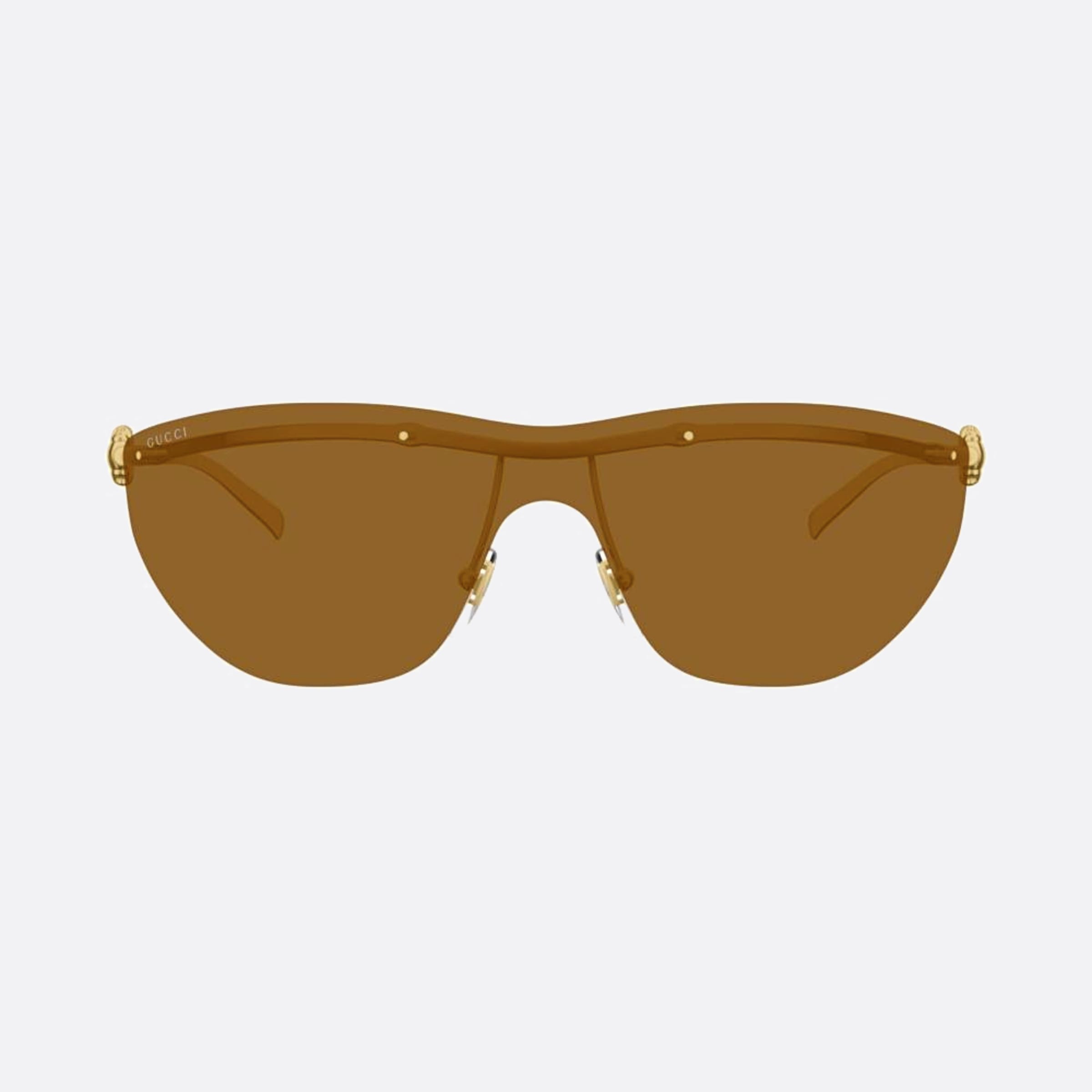 Gucci 99mm Gdbr Gold Shield Woman Sunglasses - Main View