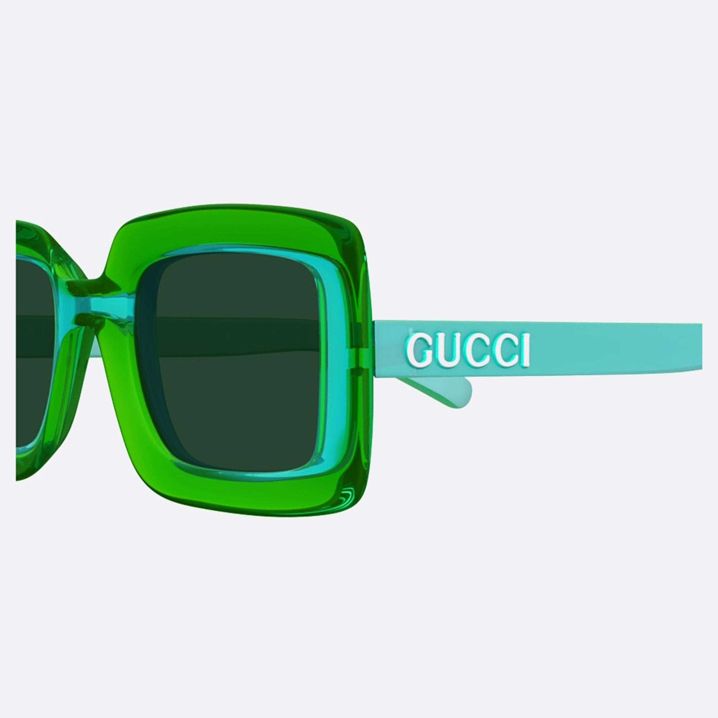 Gucci 51mm Gngn Green Oversize Woman Sunglasses - Detail View