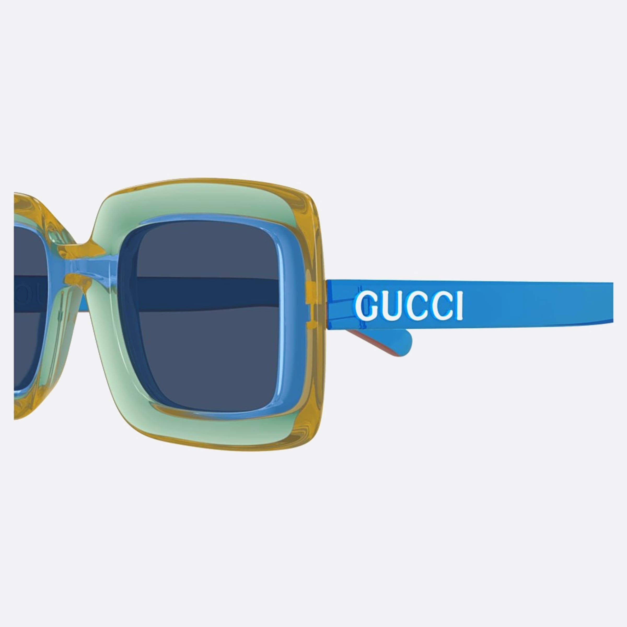 Gucci 51mm Wgbl Blue Oversize Woman Sunglasses - Detail View