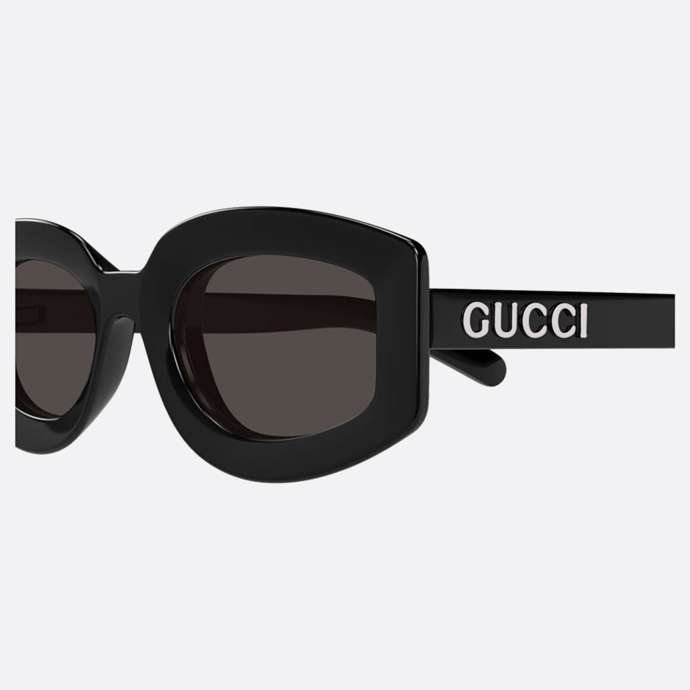 Gucci 51mm Black Oval Woman Sunglasses - Detail View