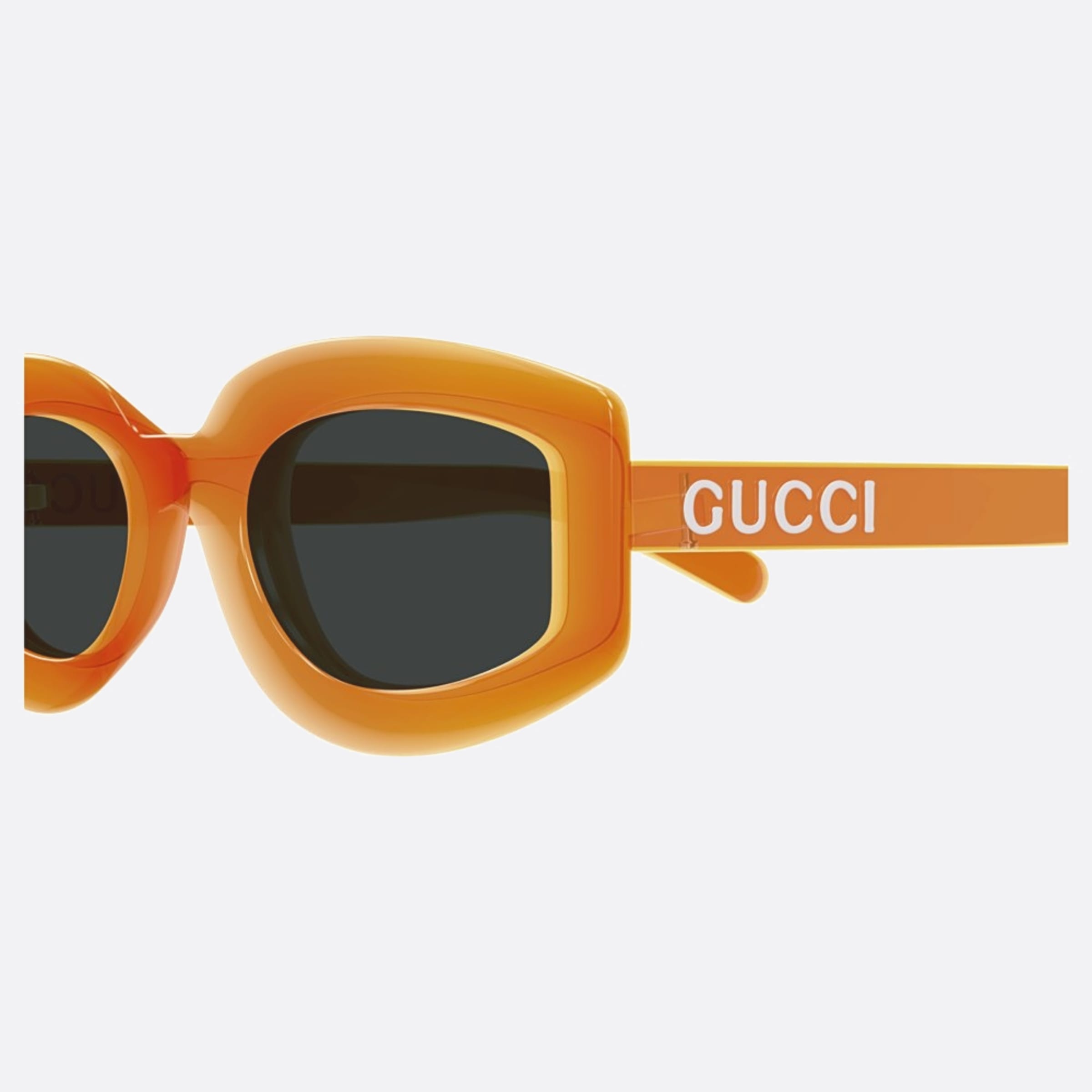 Gucci 51mm Orag Orange Oval Woman Sunglasses - Detail View