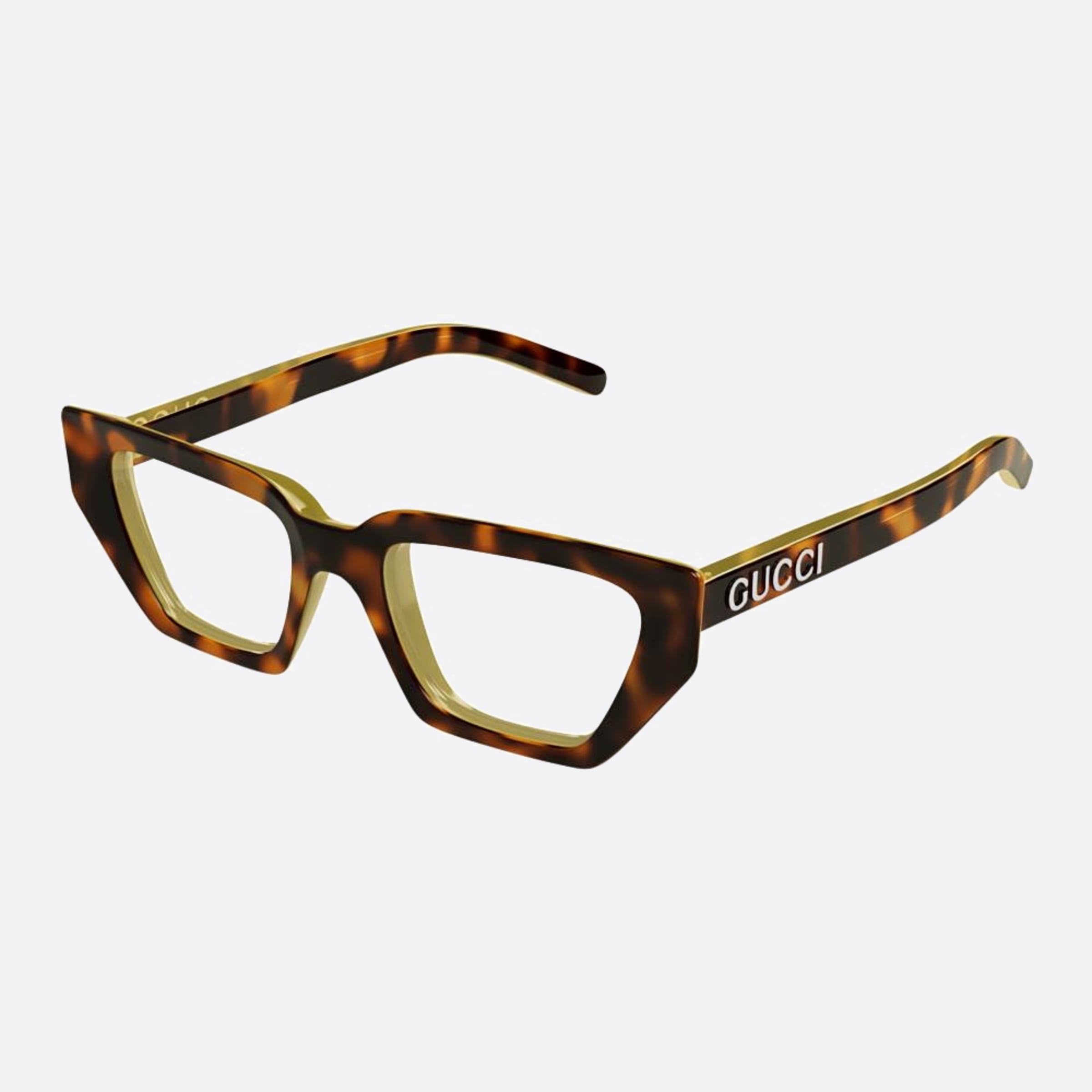 Gucci 51mm Hvn Havana Cat Eye Woman Eyeglasses - Side View