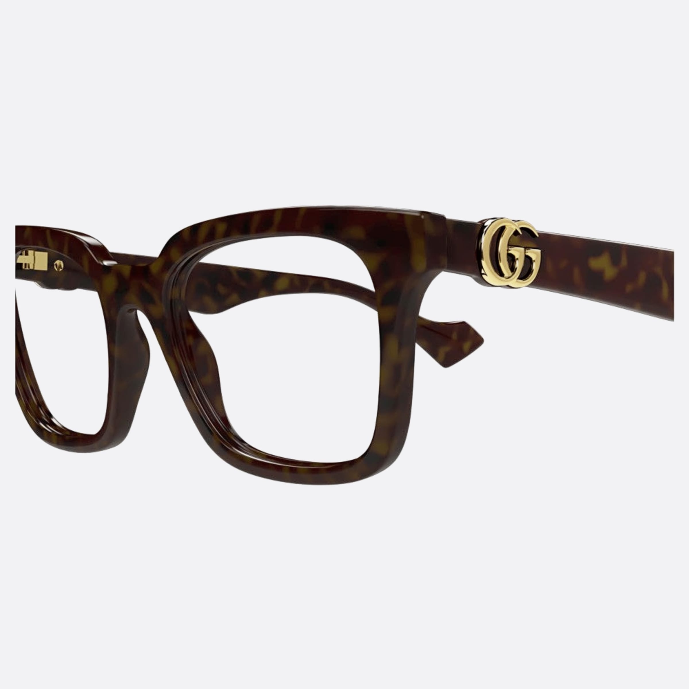Gucci 48mm Havana Squared Women Eyeglasses - Detail View