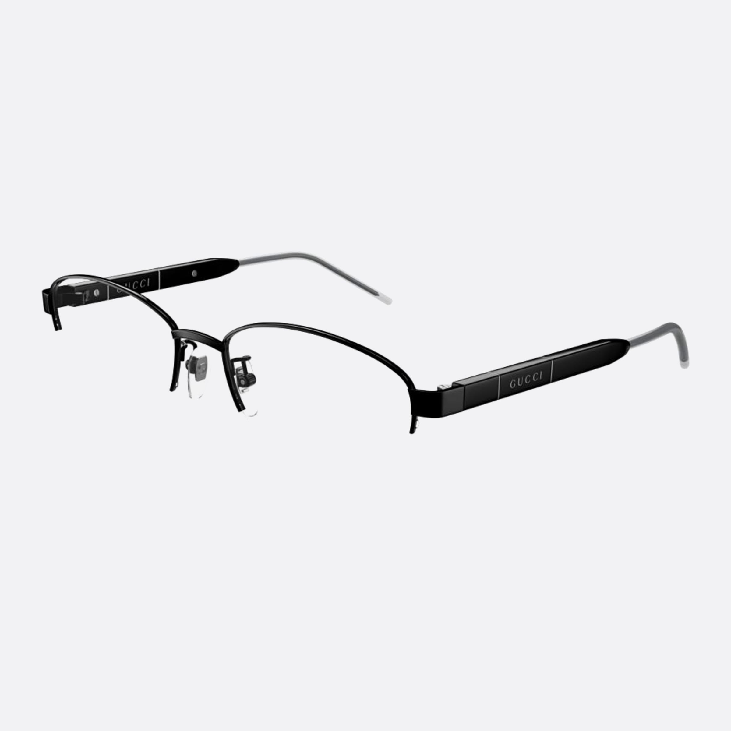Gucci 53mm Gg1742oj Black Squared Women Eyeglasses - Side View