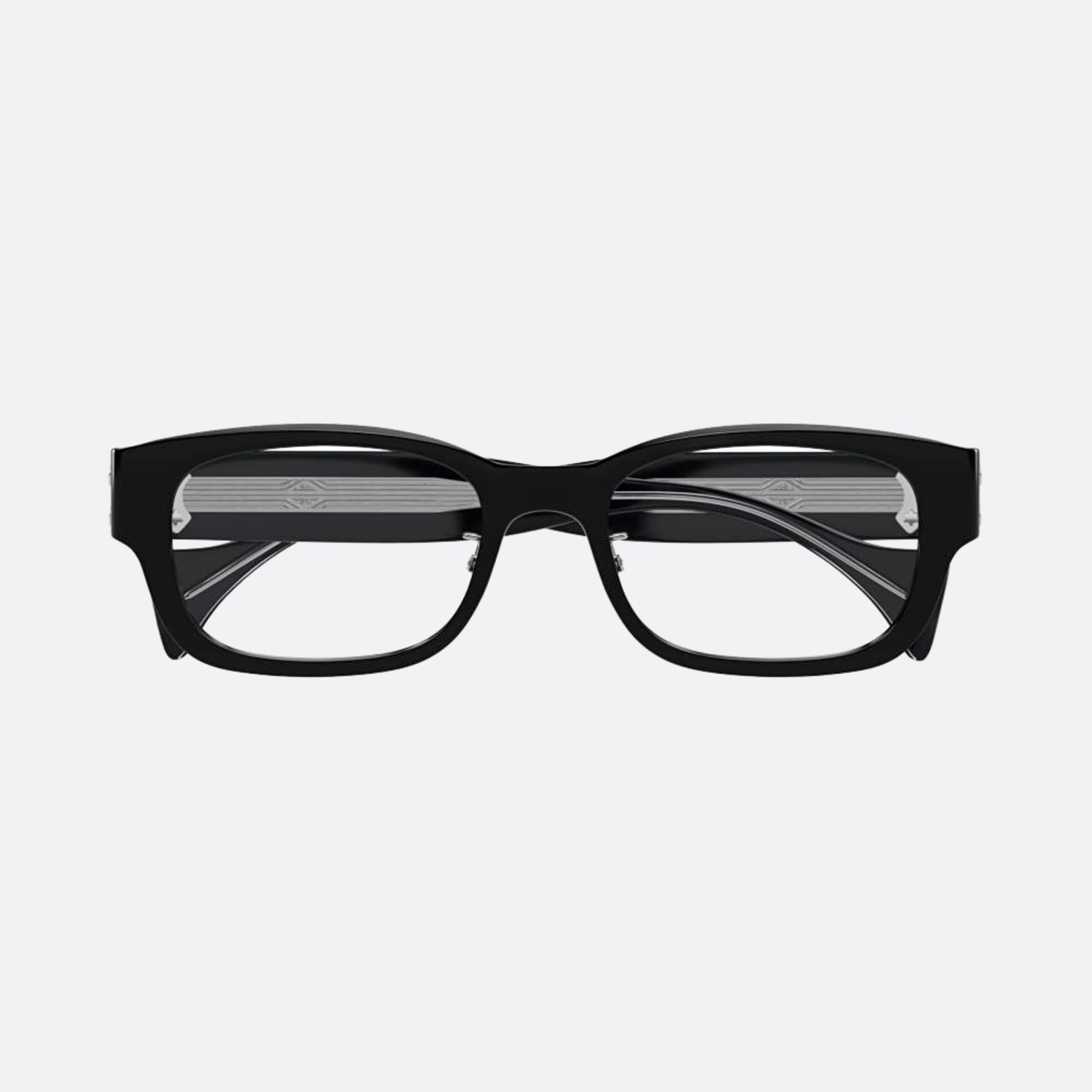Gucci 53mm Gg1744oj Black Squared Unisex Eyeglasses - Main View