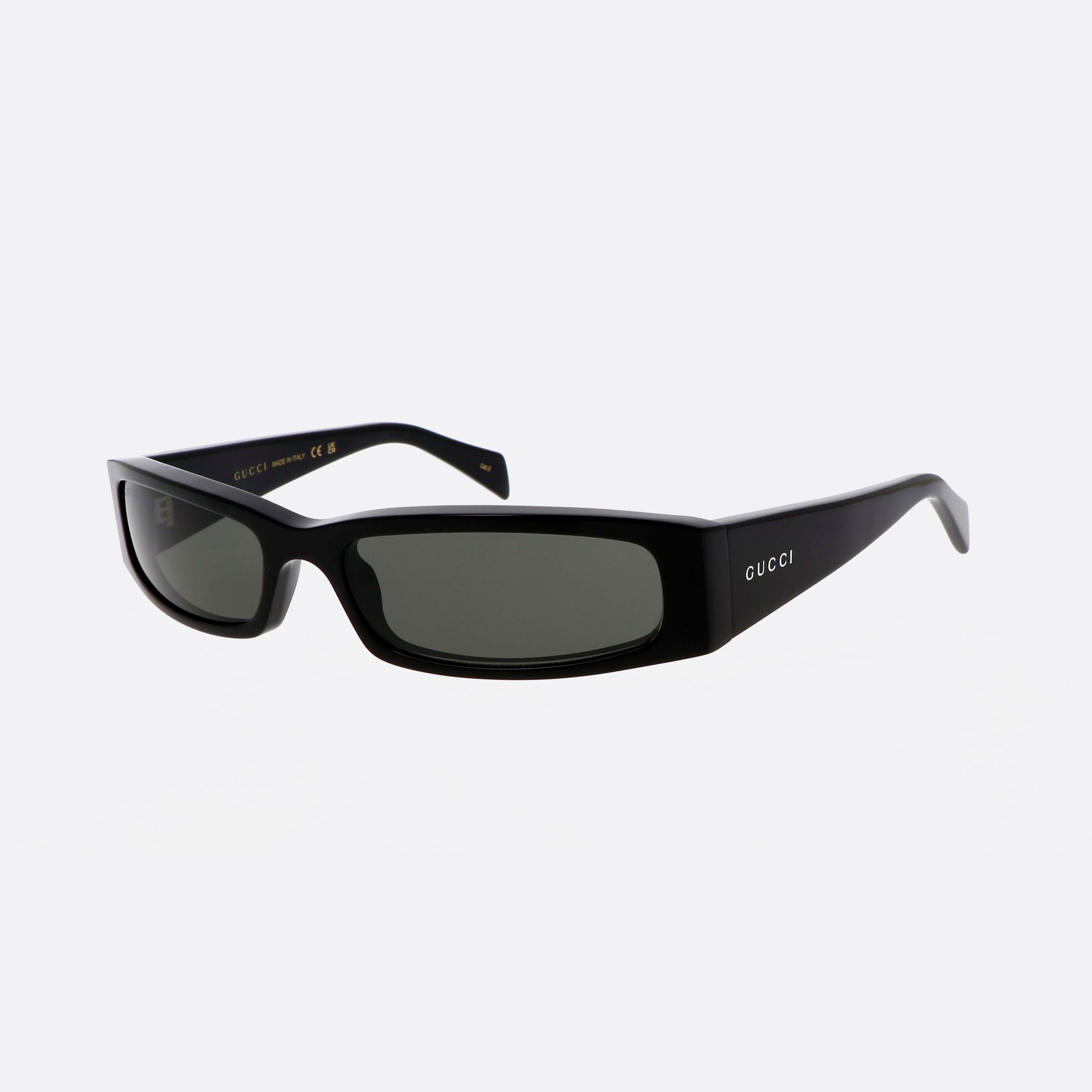 Gucci 58mm Black Rectangle Man Sunglasses - Main View