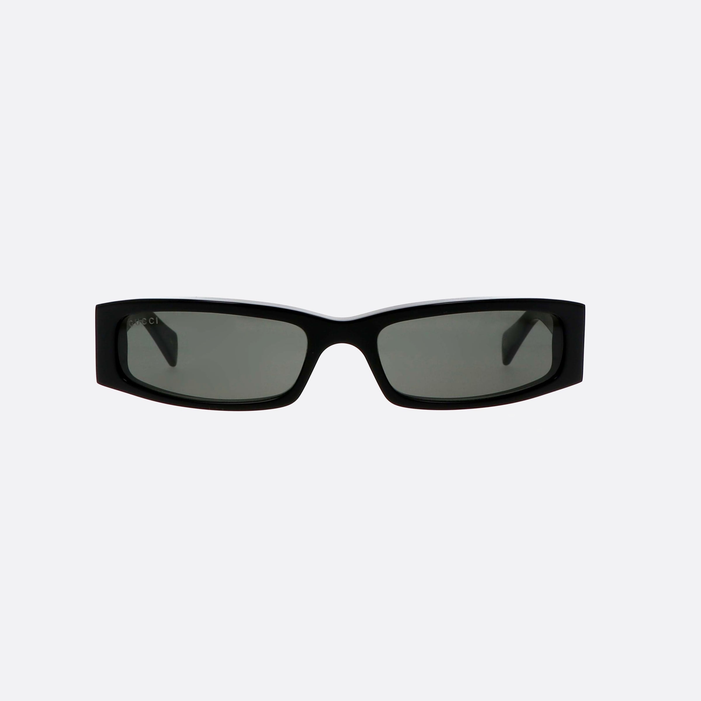 Gucci 58mm Black Rectangle Man Sunglasses - Side View